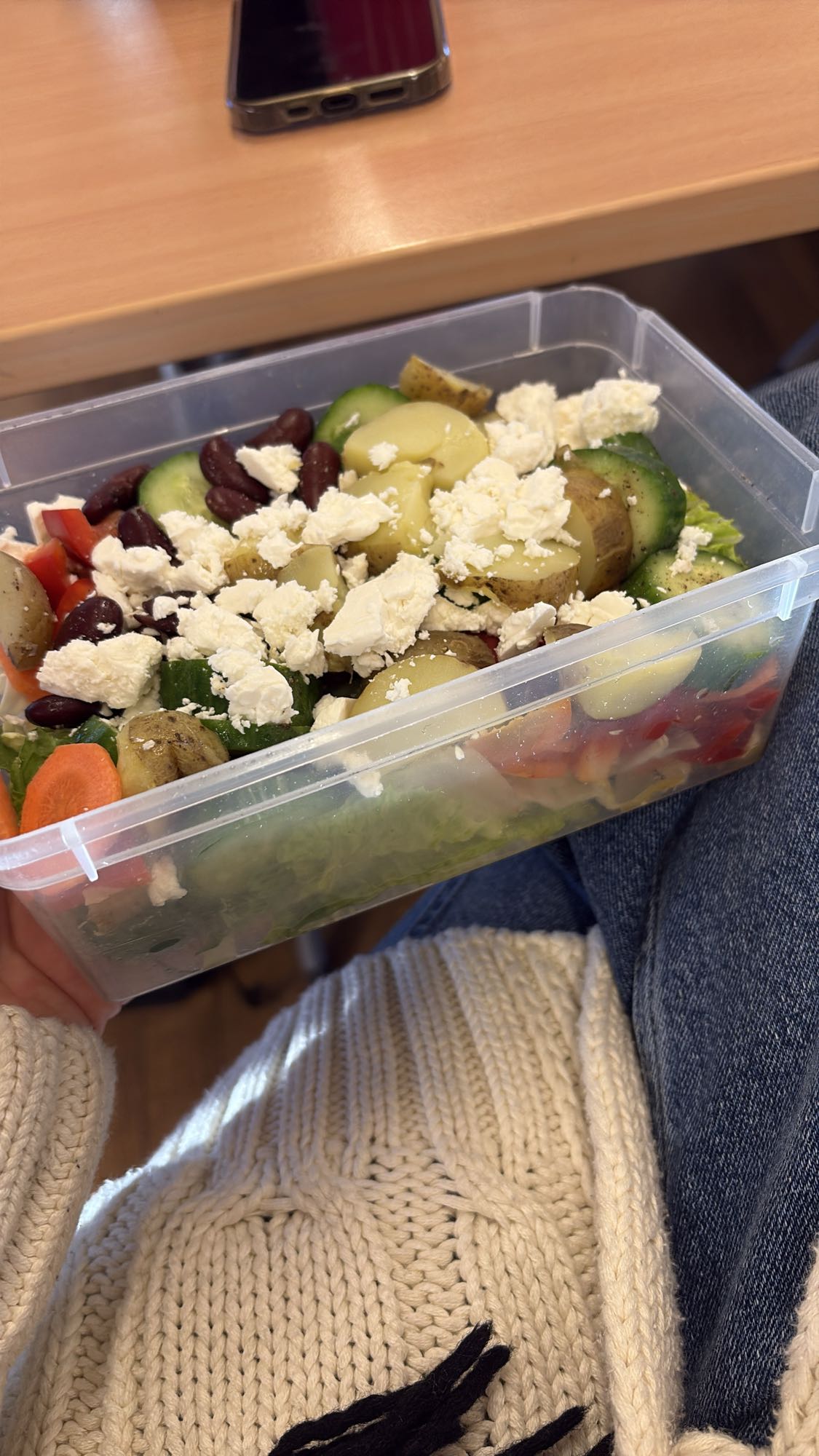 Grönsakssallad med ost