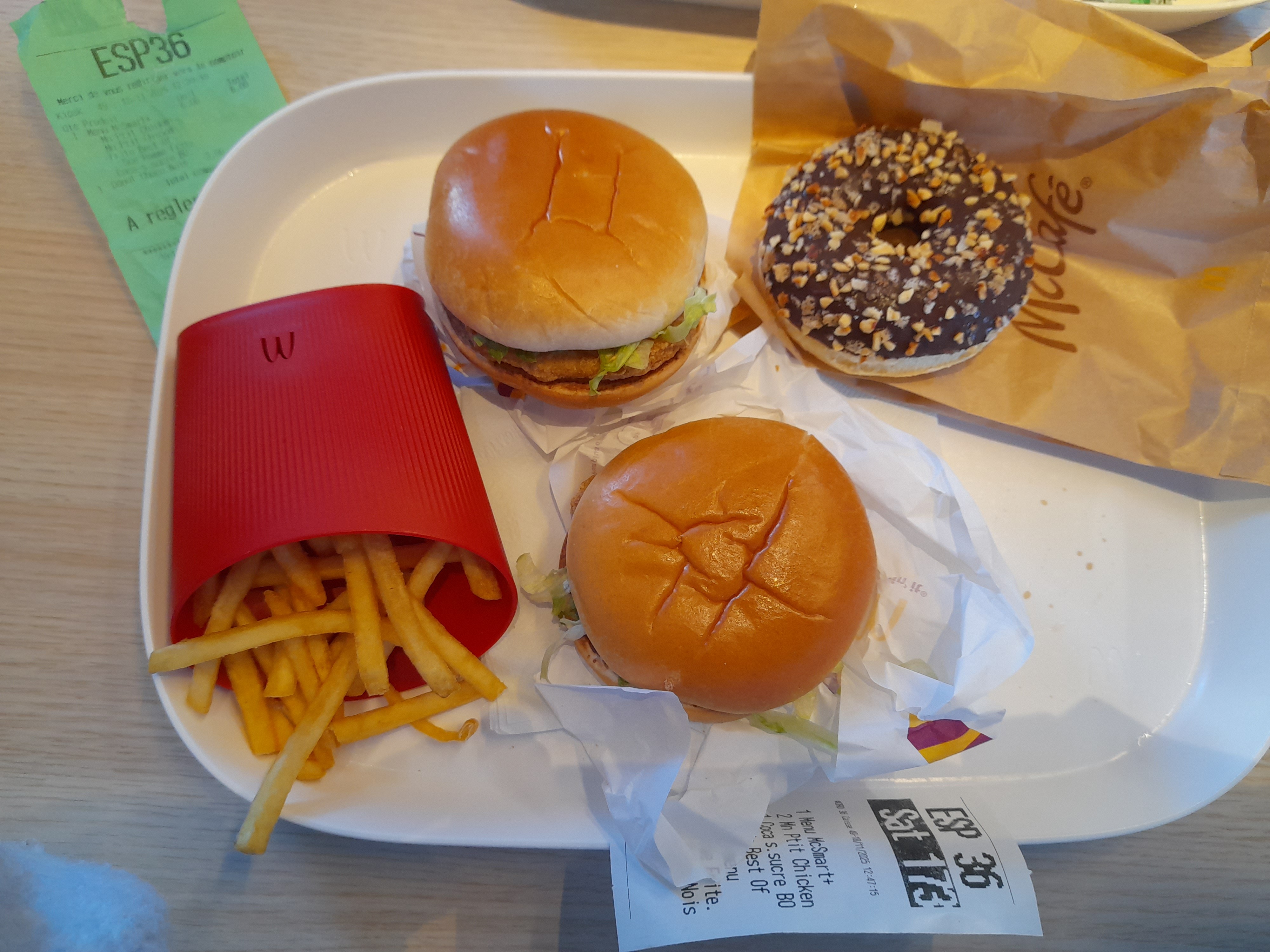 Menu fast-food classique