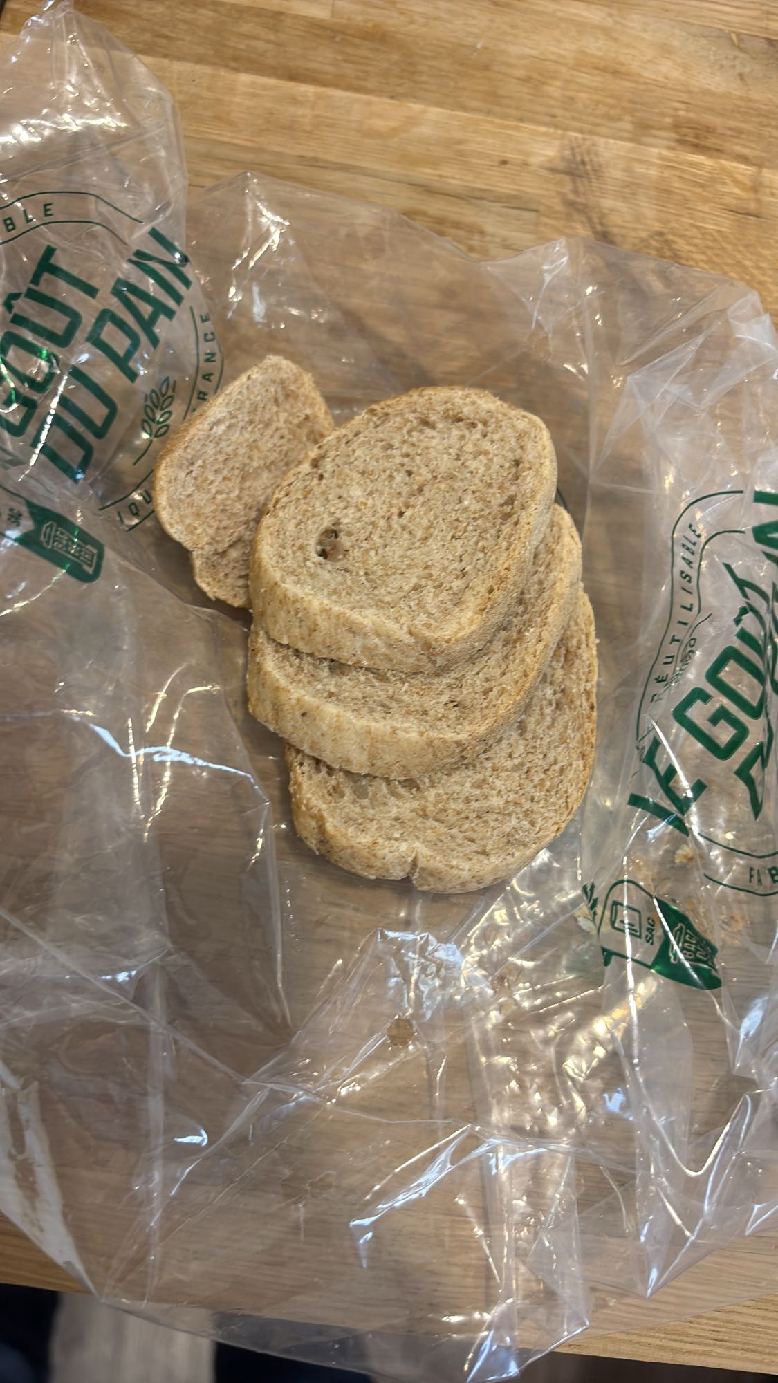 Tranches de pain complet