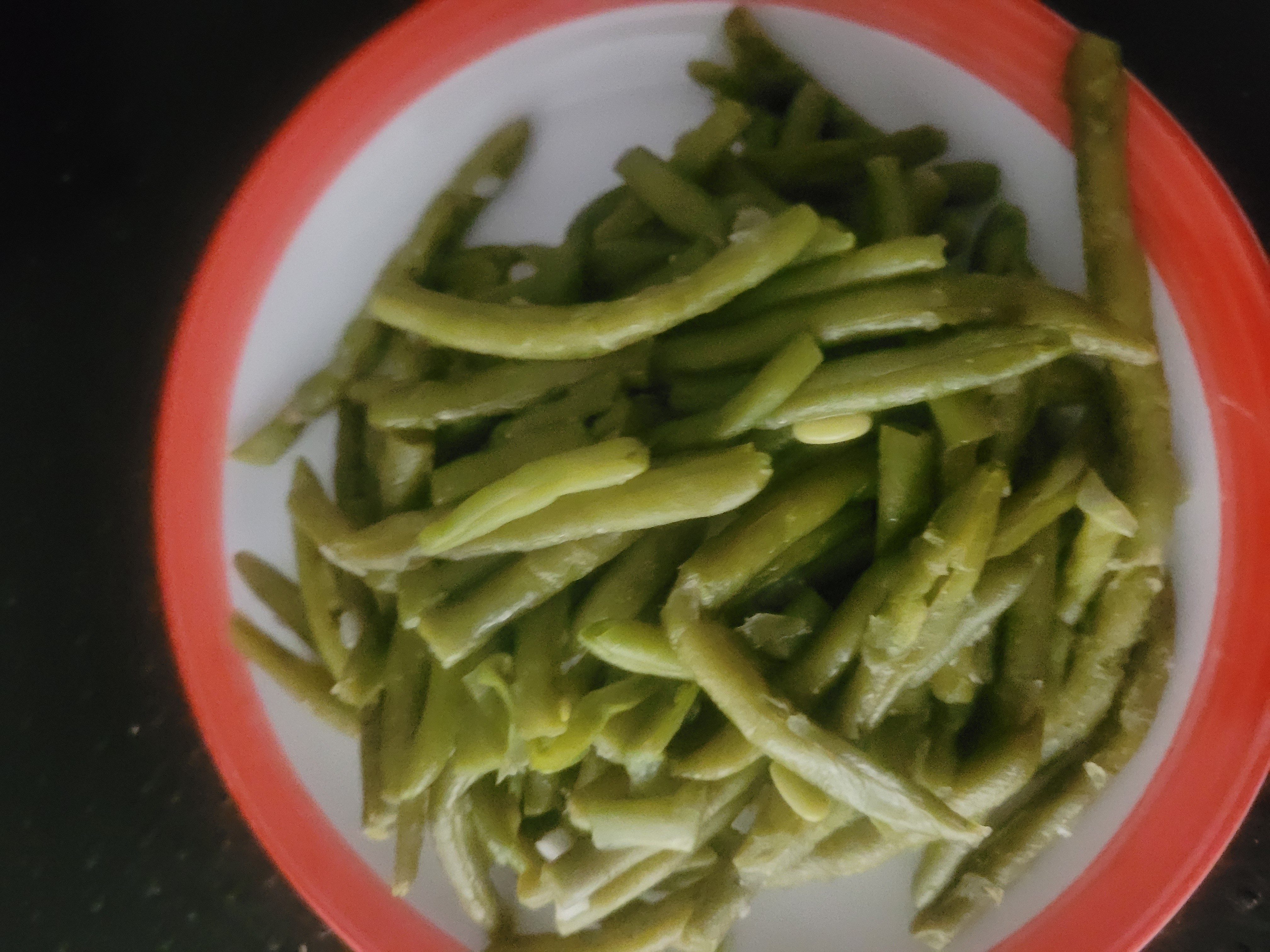 haricots verts cuits
