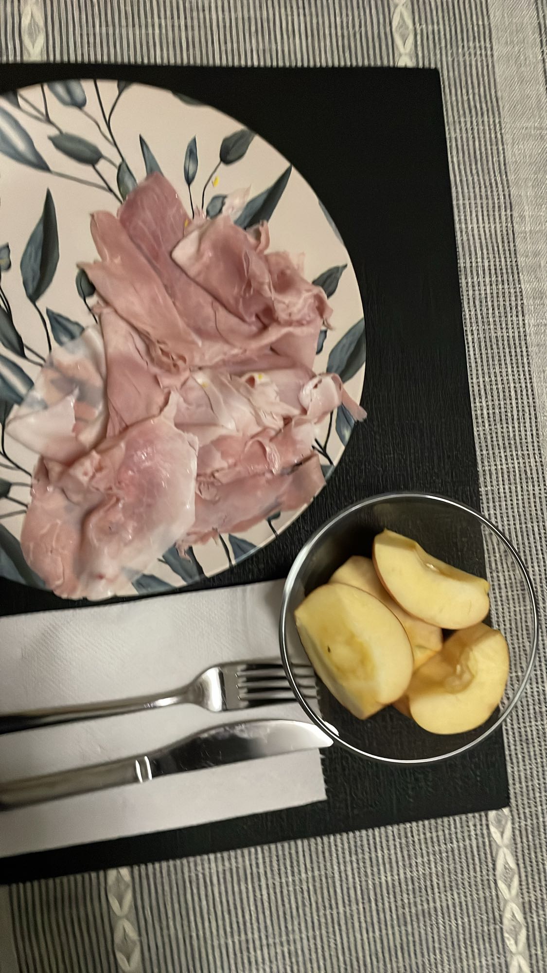 Jambon et pommes