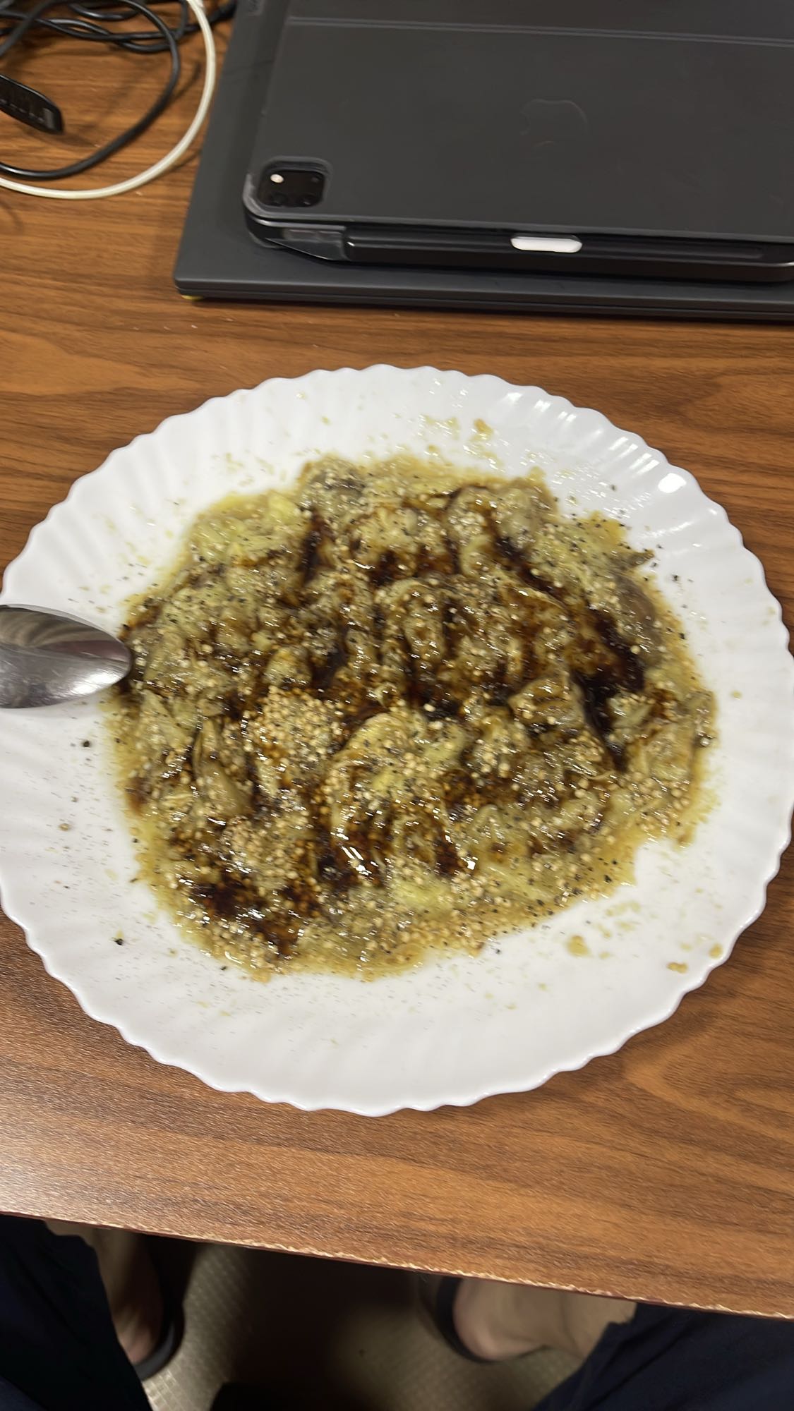 Eggplant with tahini & sauce