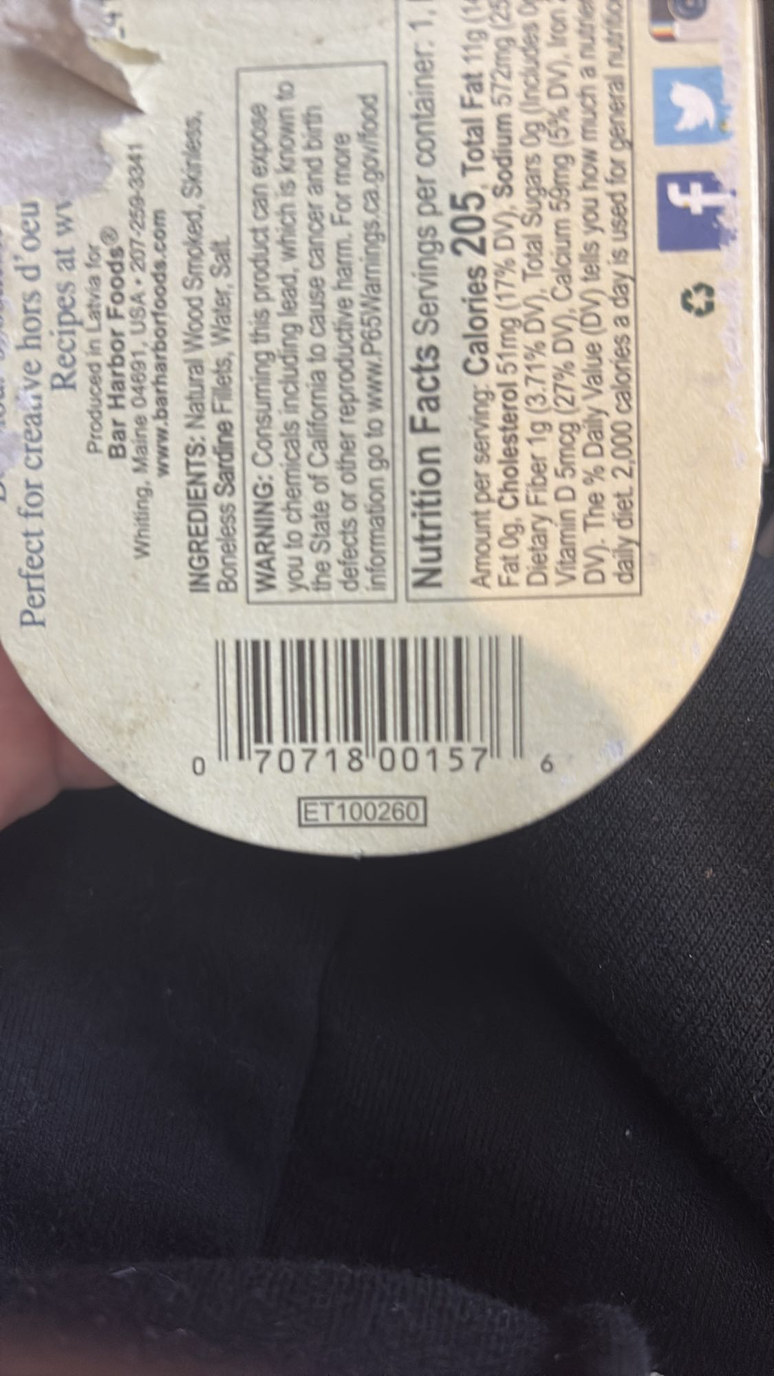 Canned Sardine Snack