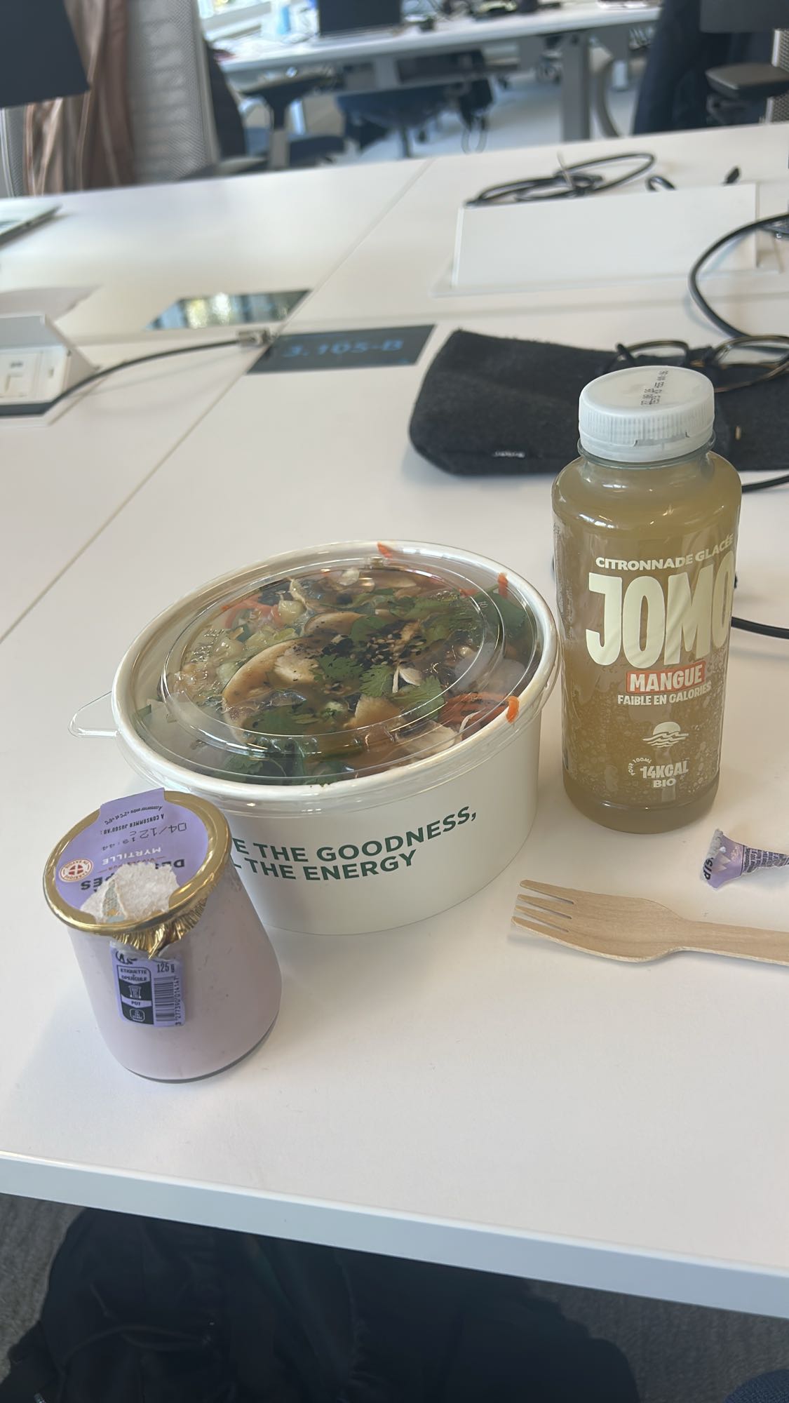 Salade nouilles + yaourt