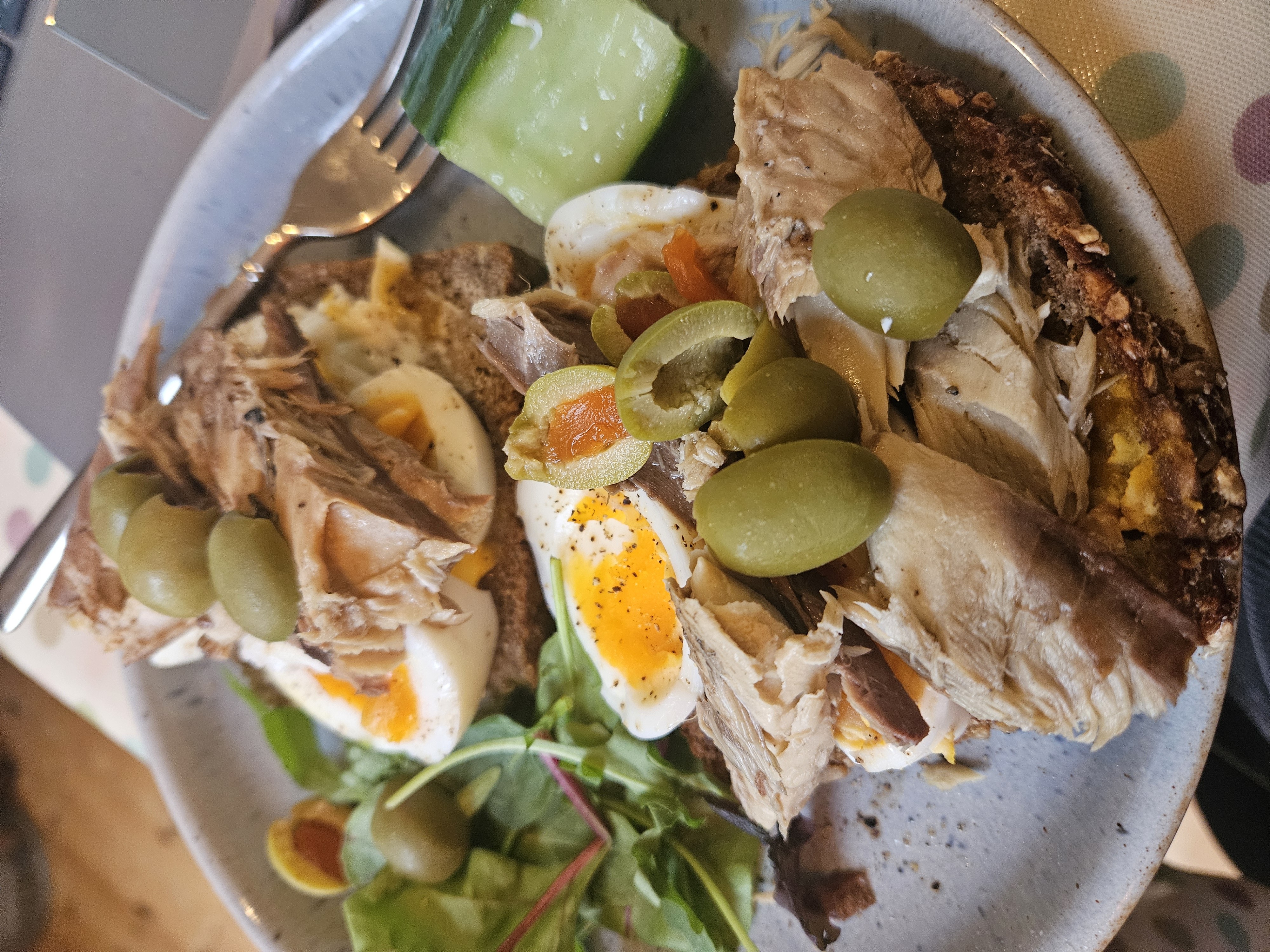 Mackerel Egg Rye Toast