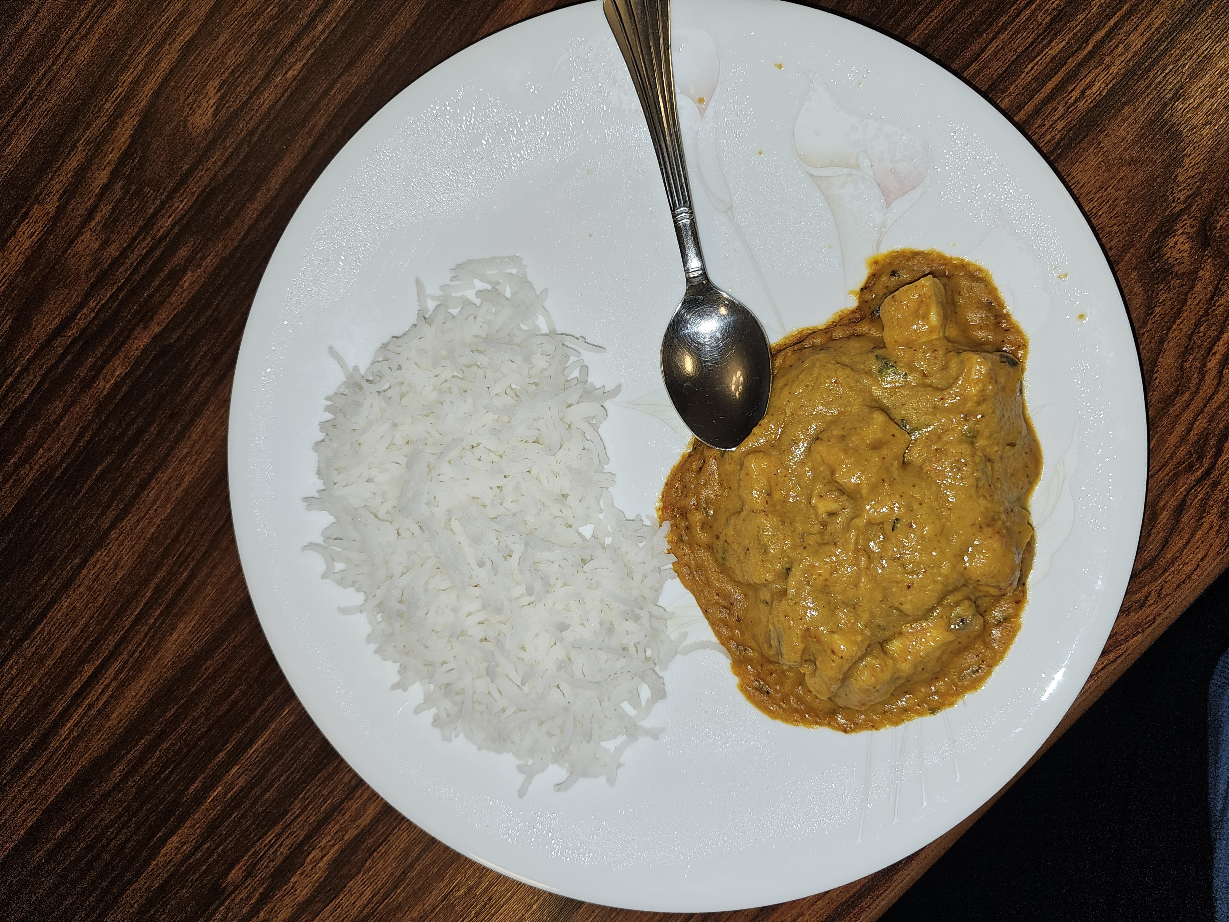 Rice with paneer curry