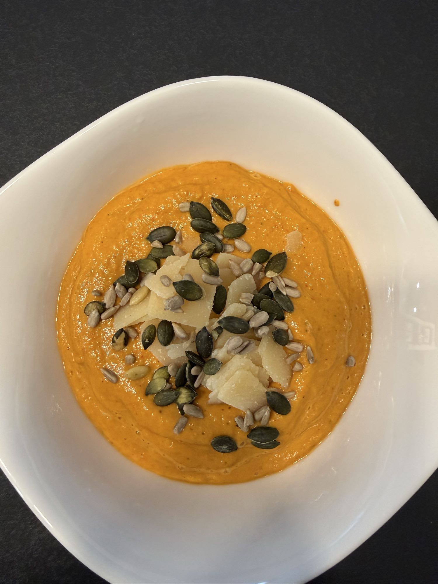 Soupe de potiron aux graines