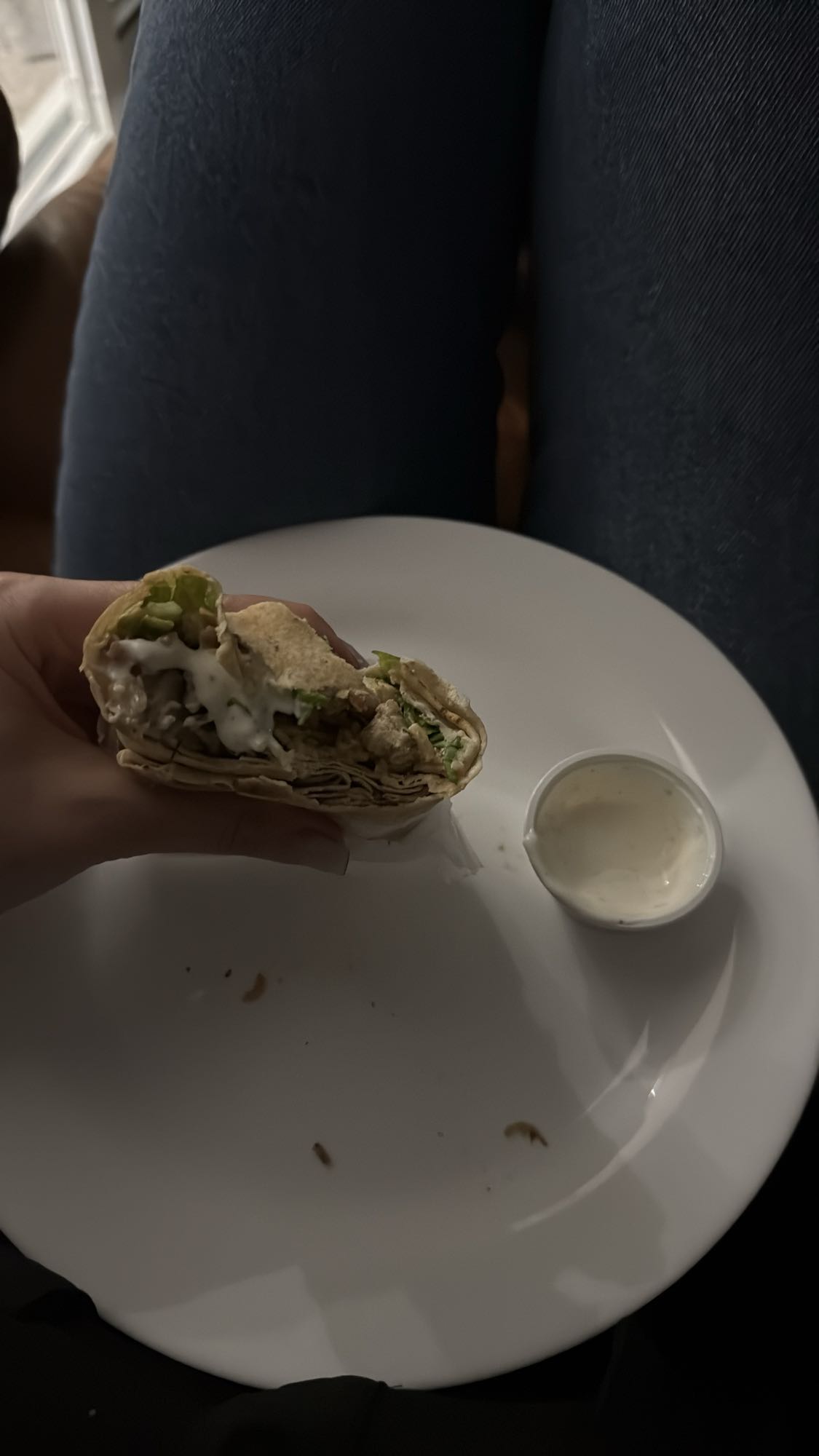 Wrap de frango com molho