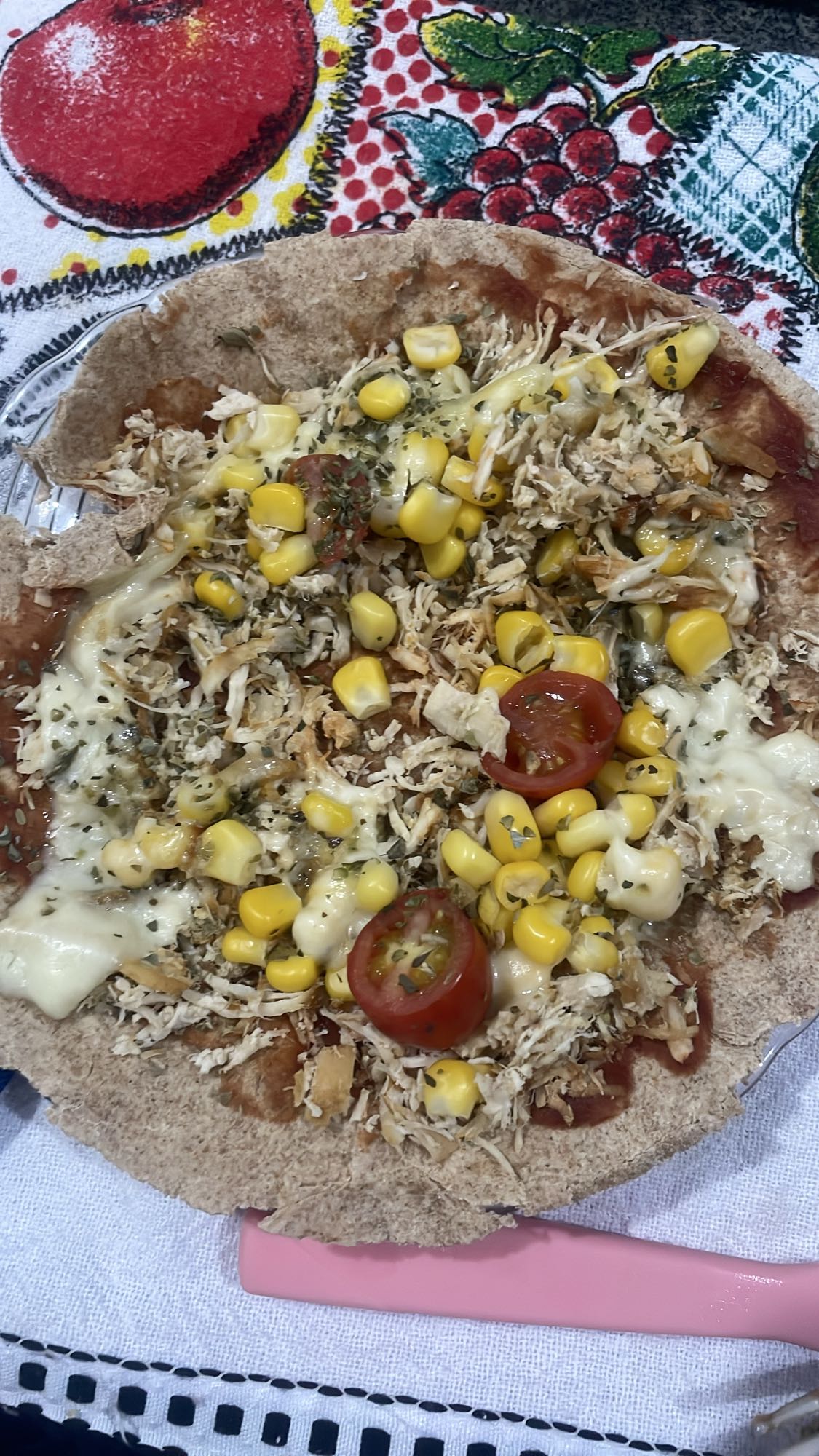 Pizza de frango light