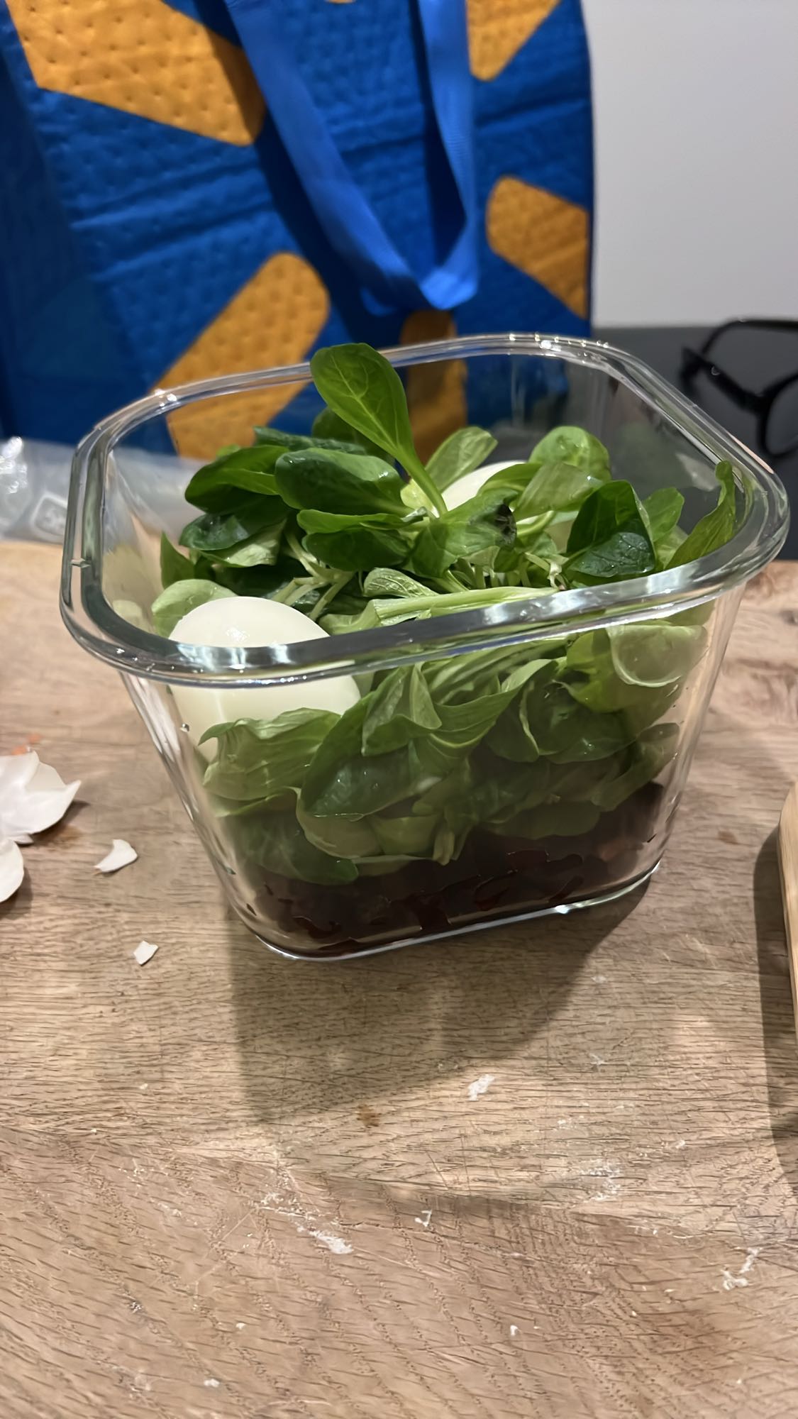 Salade œuf et haricots