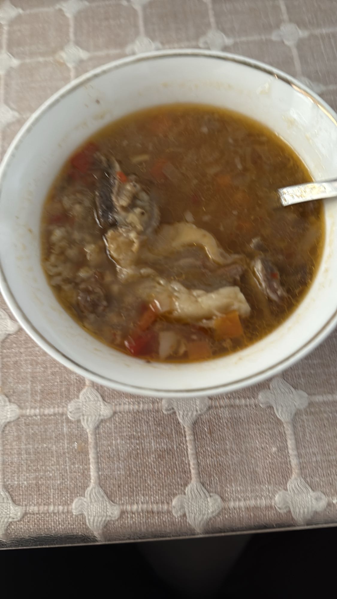 суп с говядиной и овощами