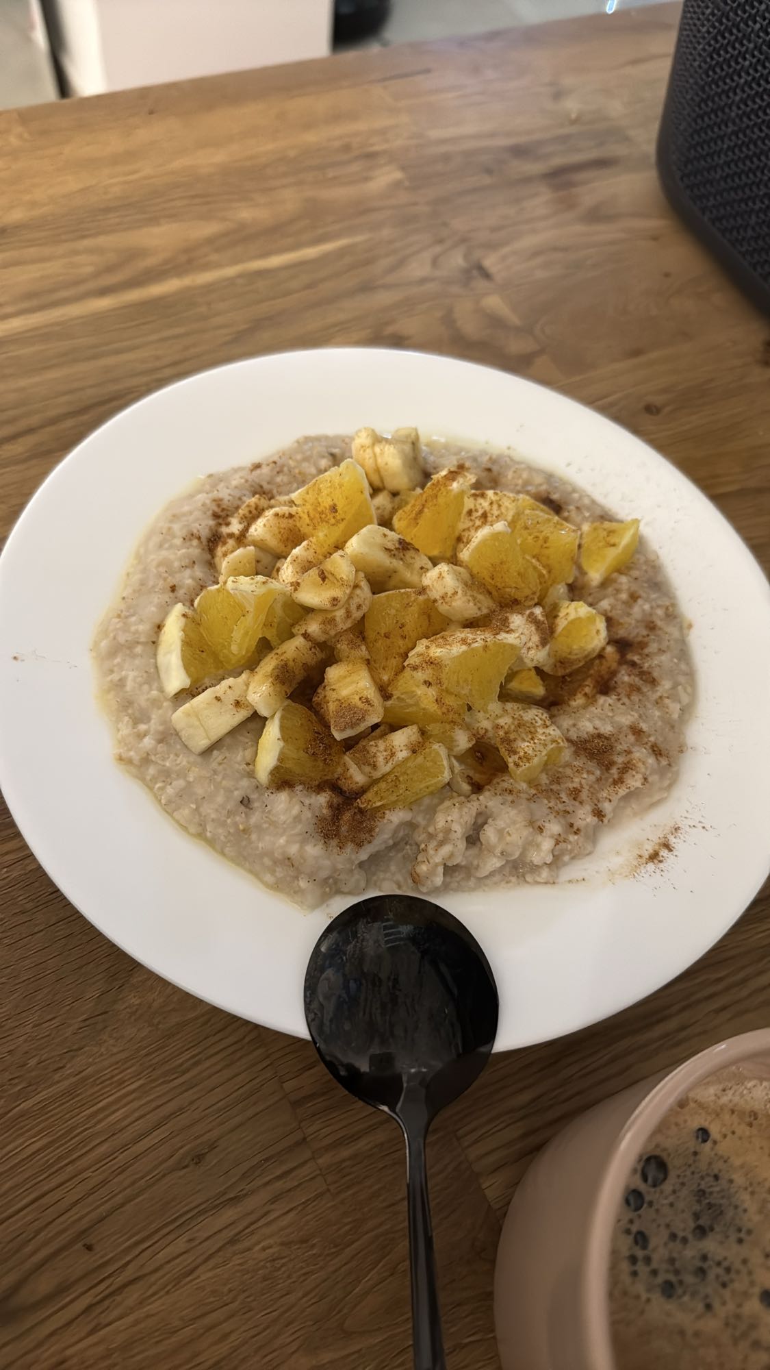 Porridge fruits cannelle