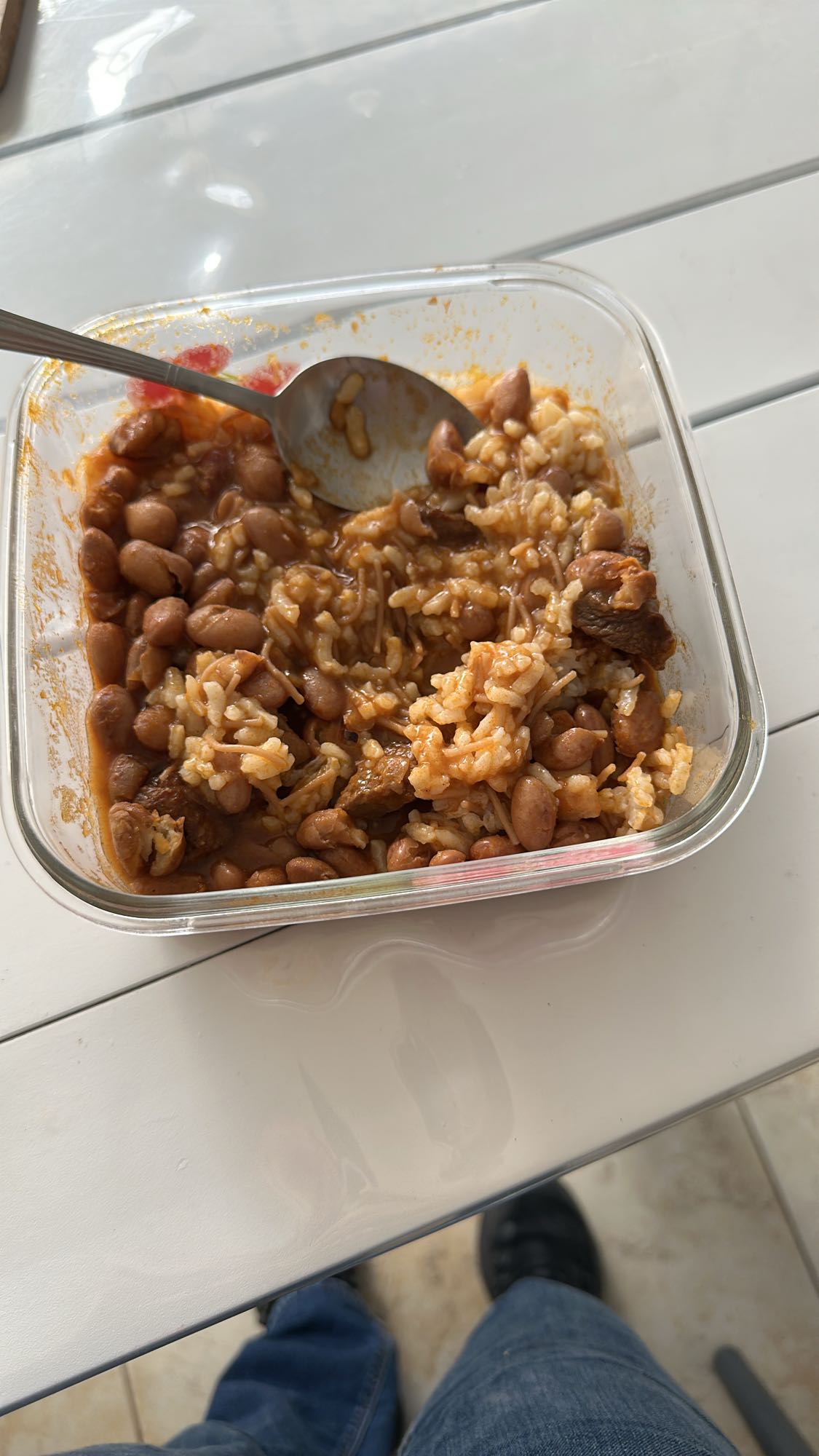 Rice, beans, and beef stew
