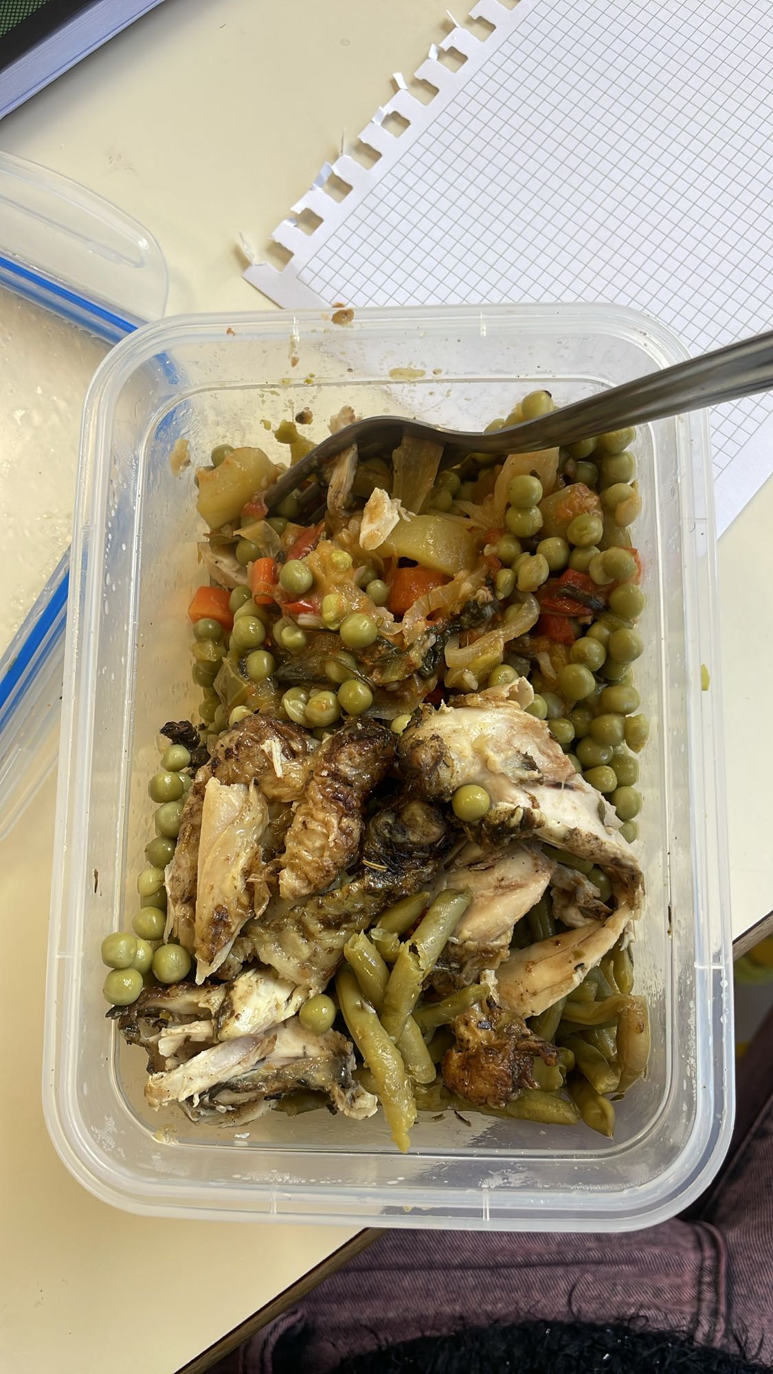 Poulet et légumes verts