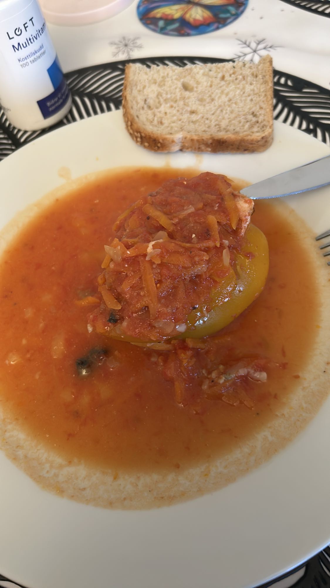 фаршированный перец с хлебом