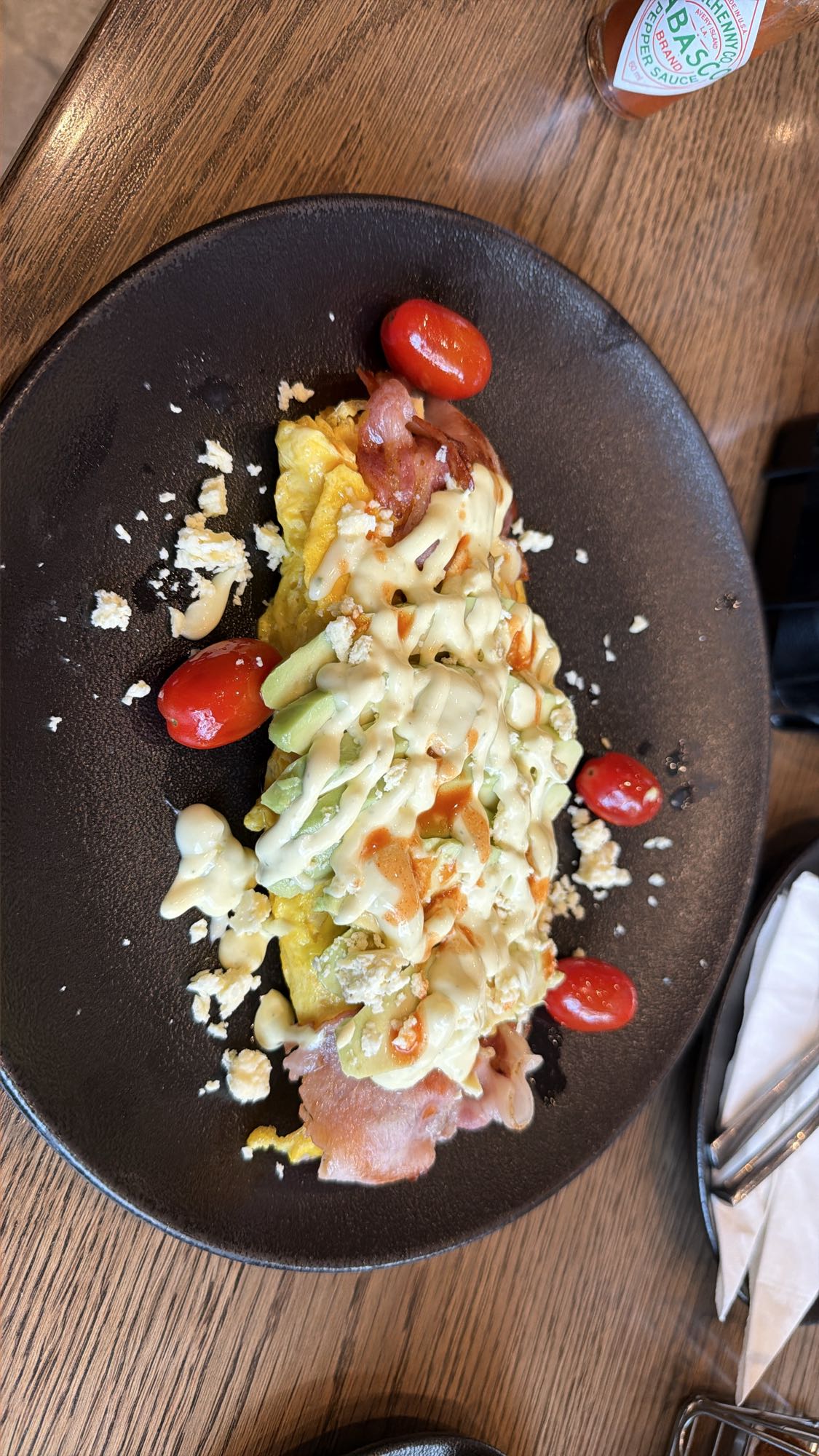Bacon Veggie Omelette