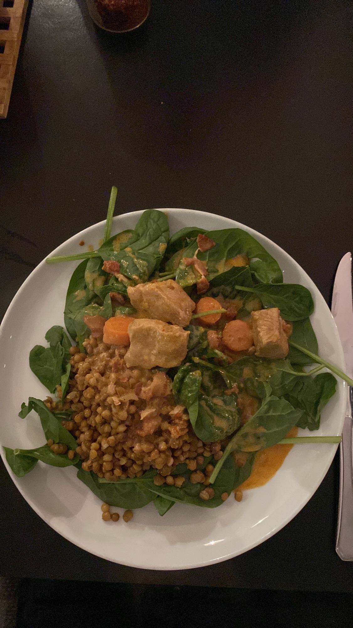 Kycklinggryta med linser