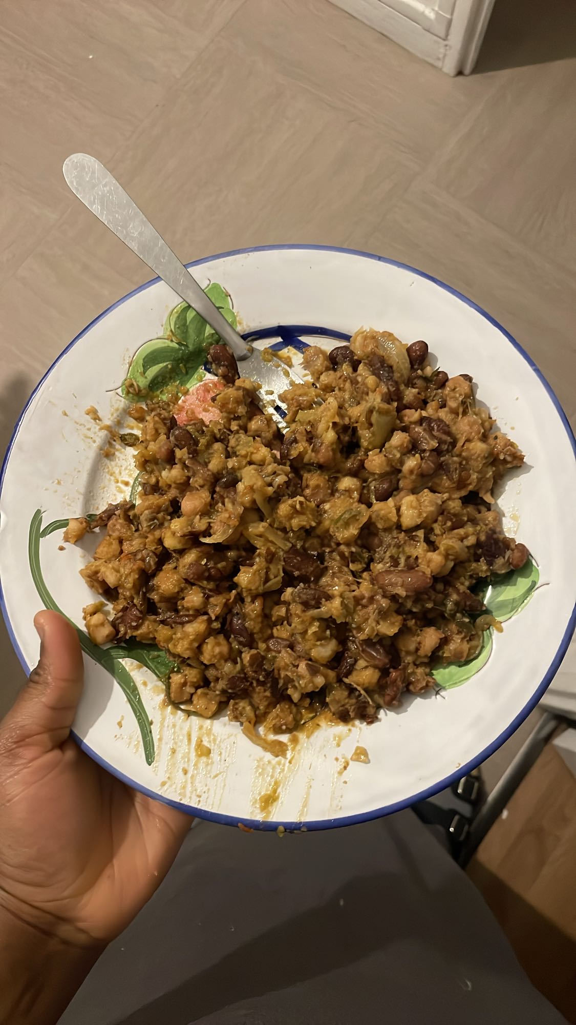 Mélange de pois chiches et haricots