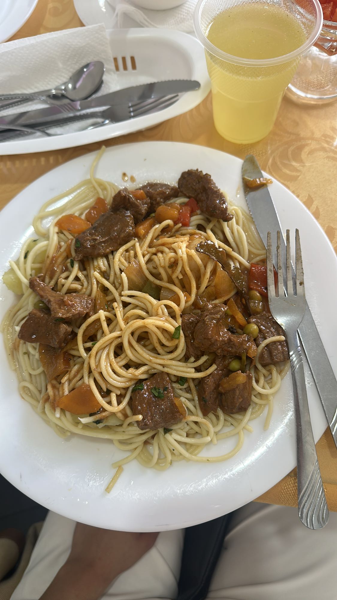 Espaguetis con carne