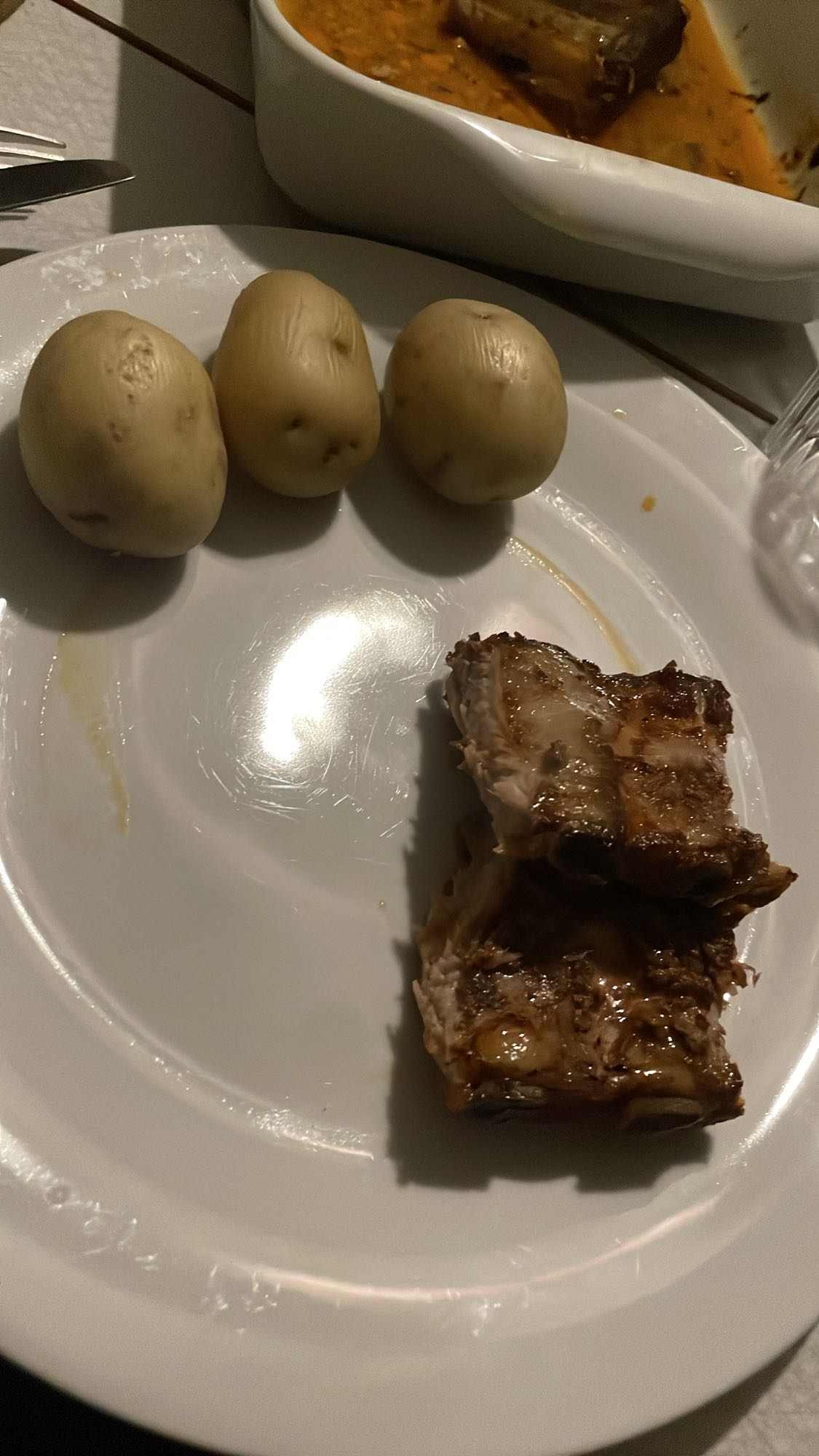 Revbensspjäll med potatis
