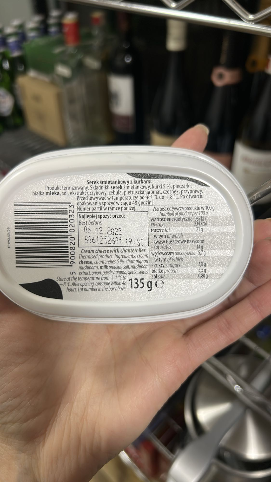 Serek śmietankowy z kurkami