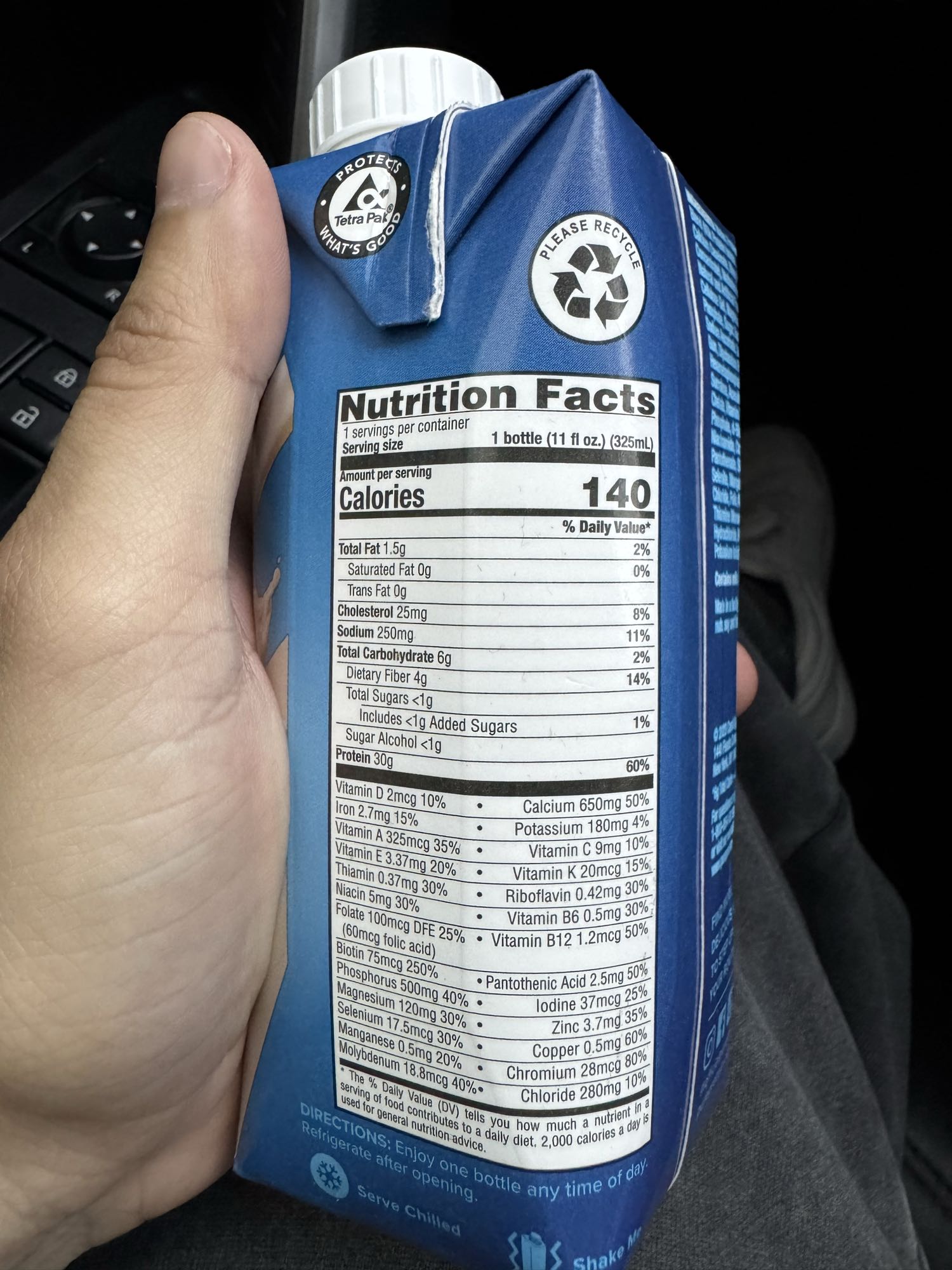 batido proteico listo