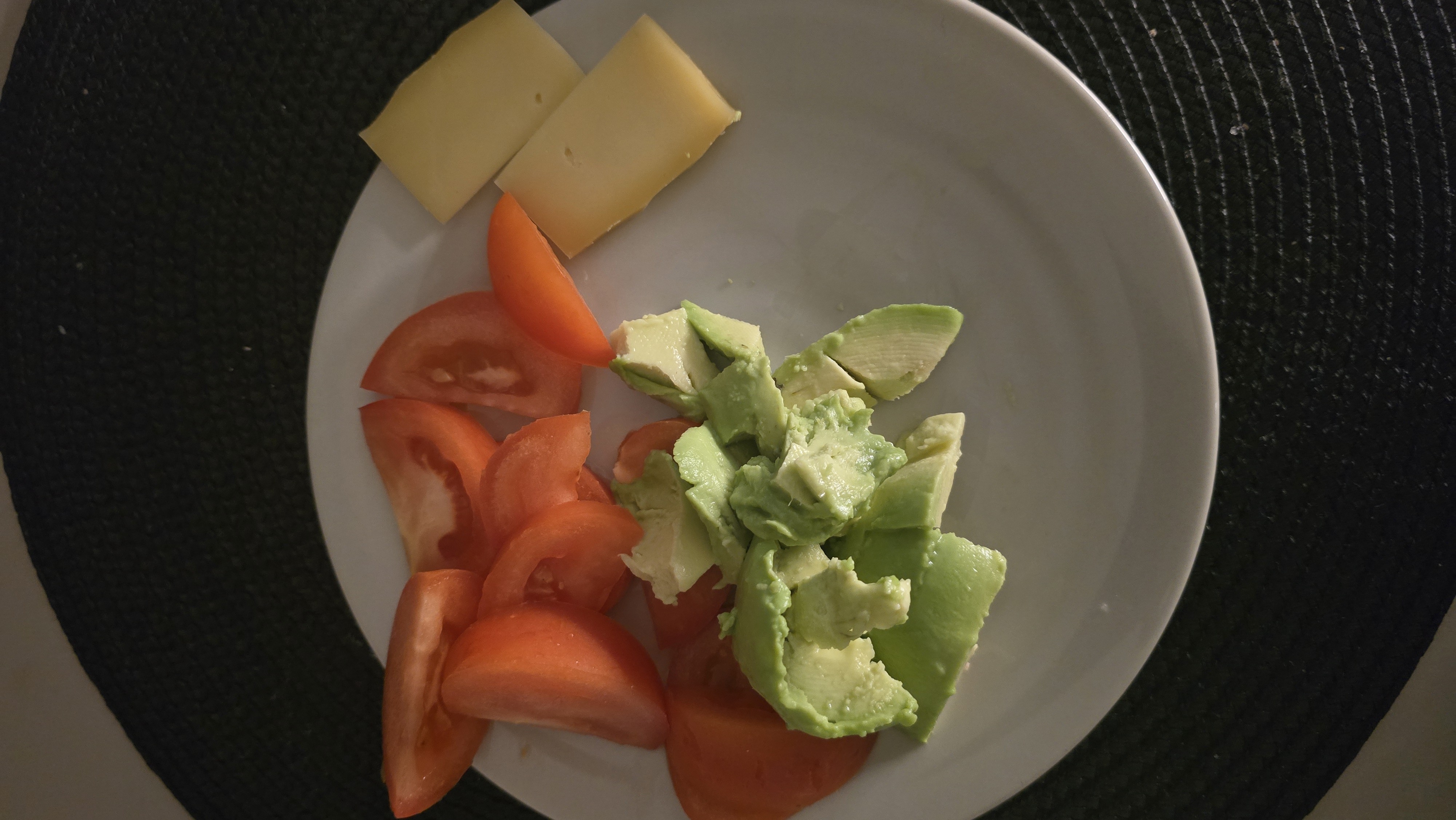 Cheese Avocado Tomato Plate