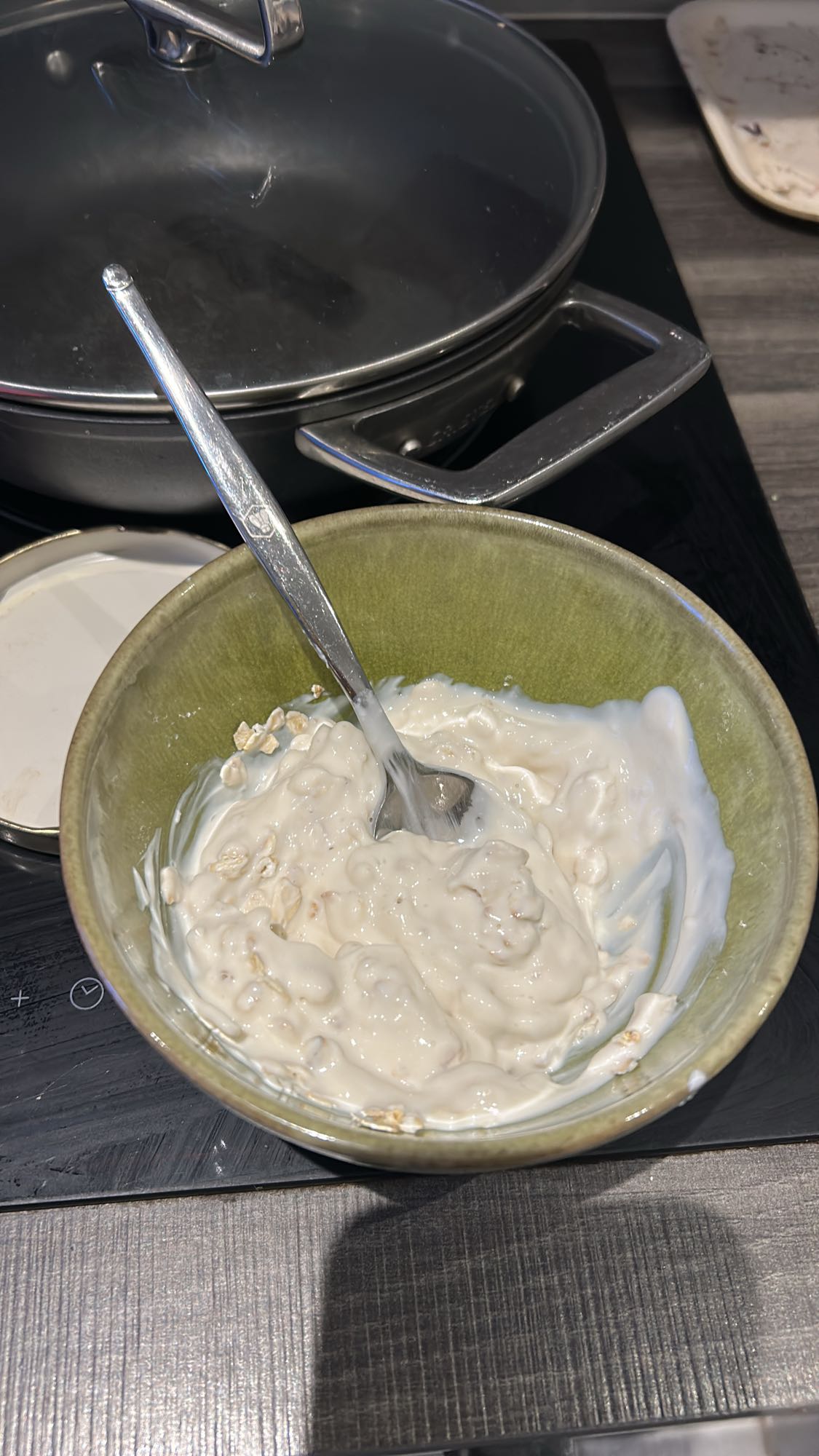 Yaourt soja et flocons d’avoine