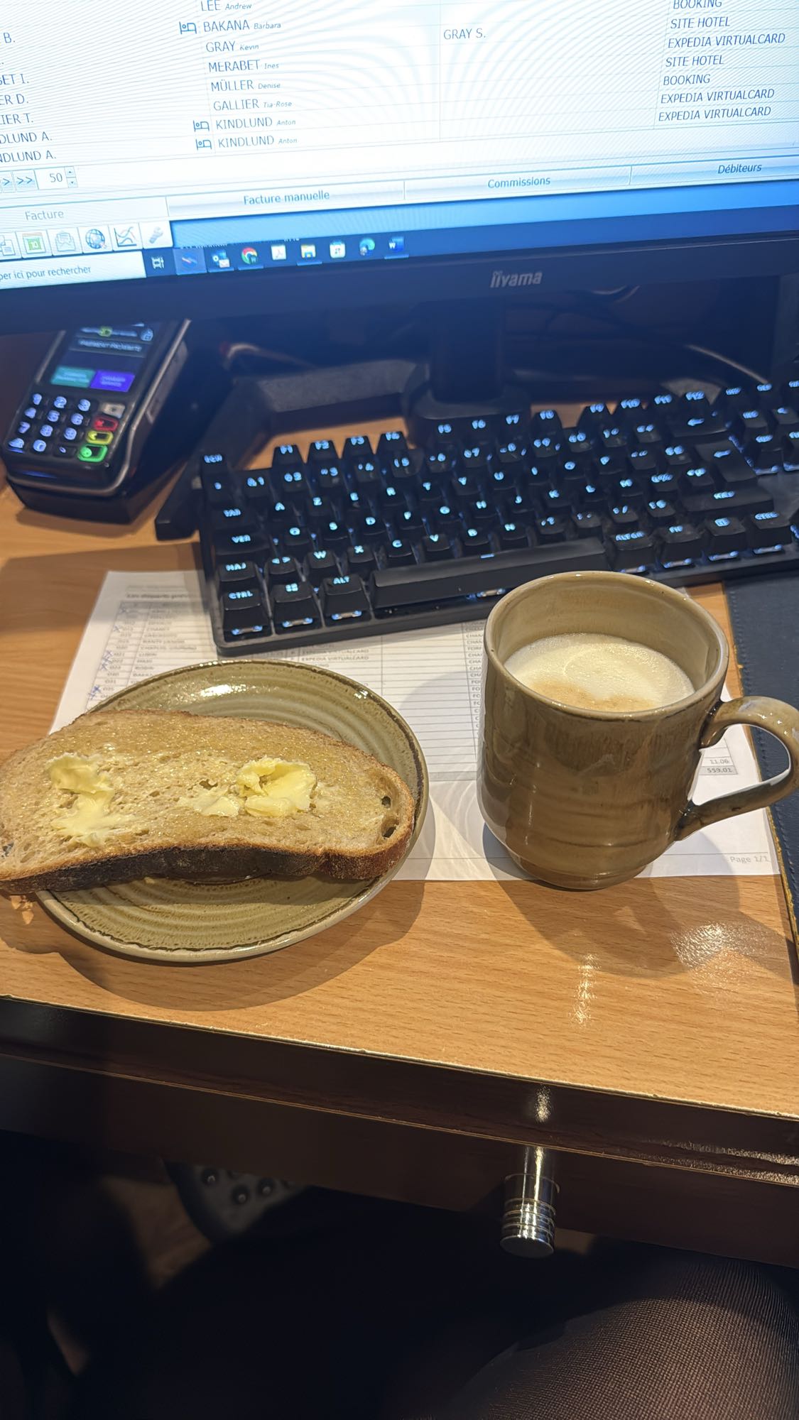 Tartine beurre et café