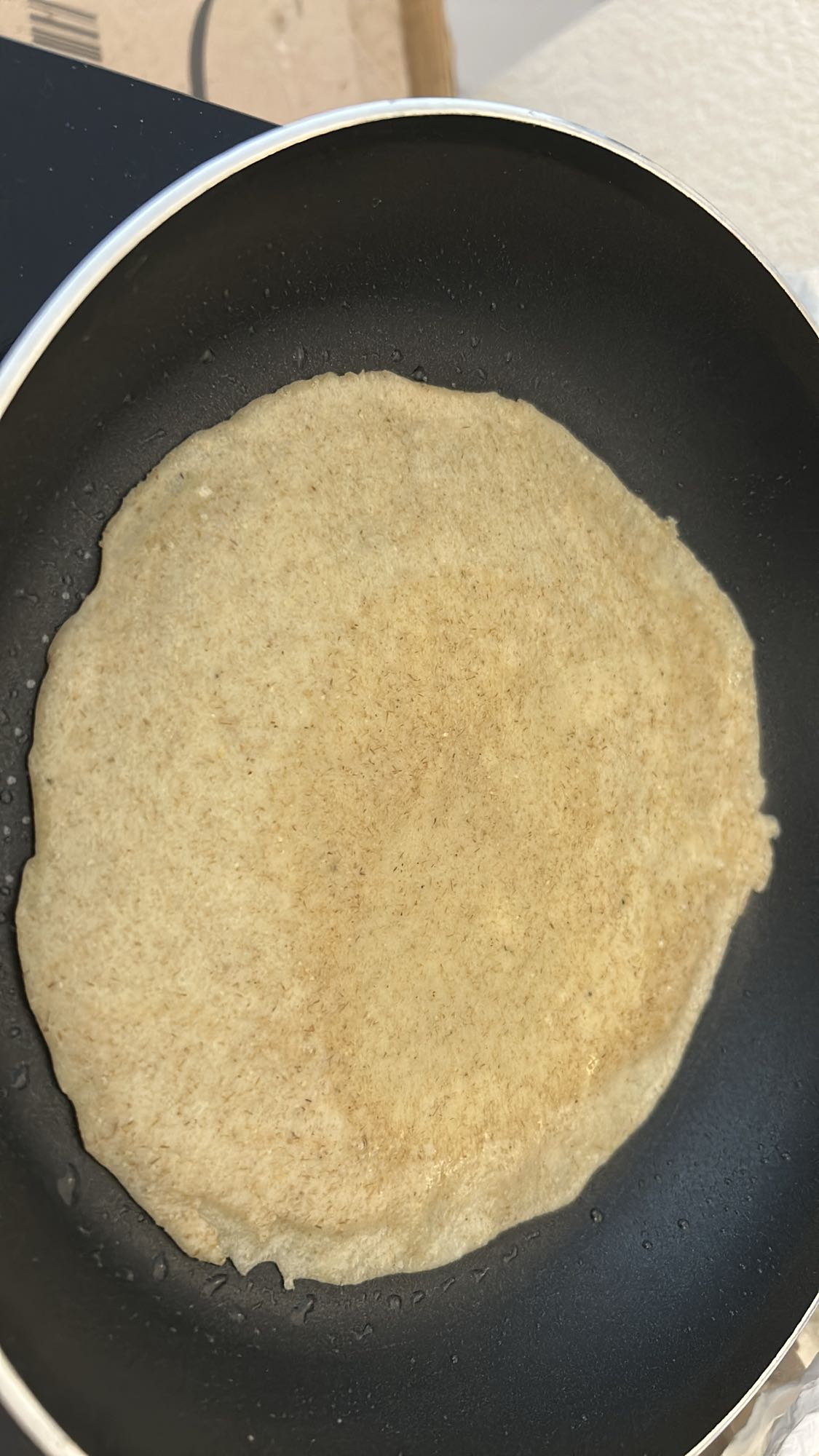 Crêpe protéinée à l'avoine, œufs, Whey vanille et citron