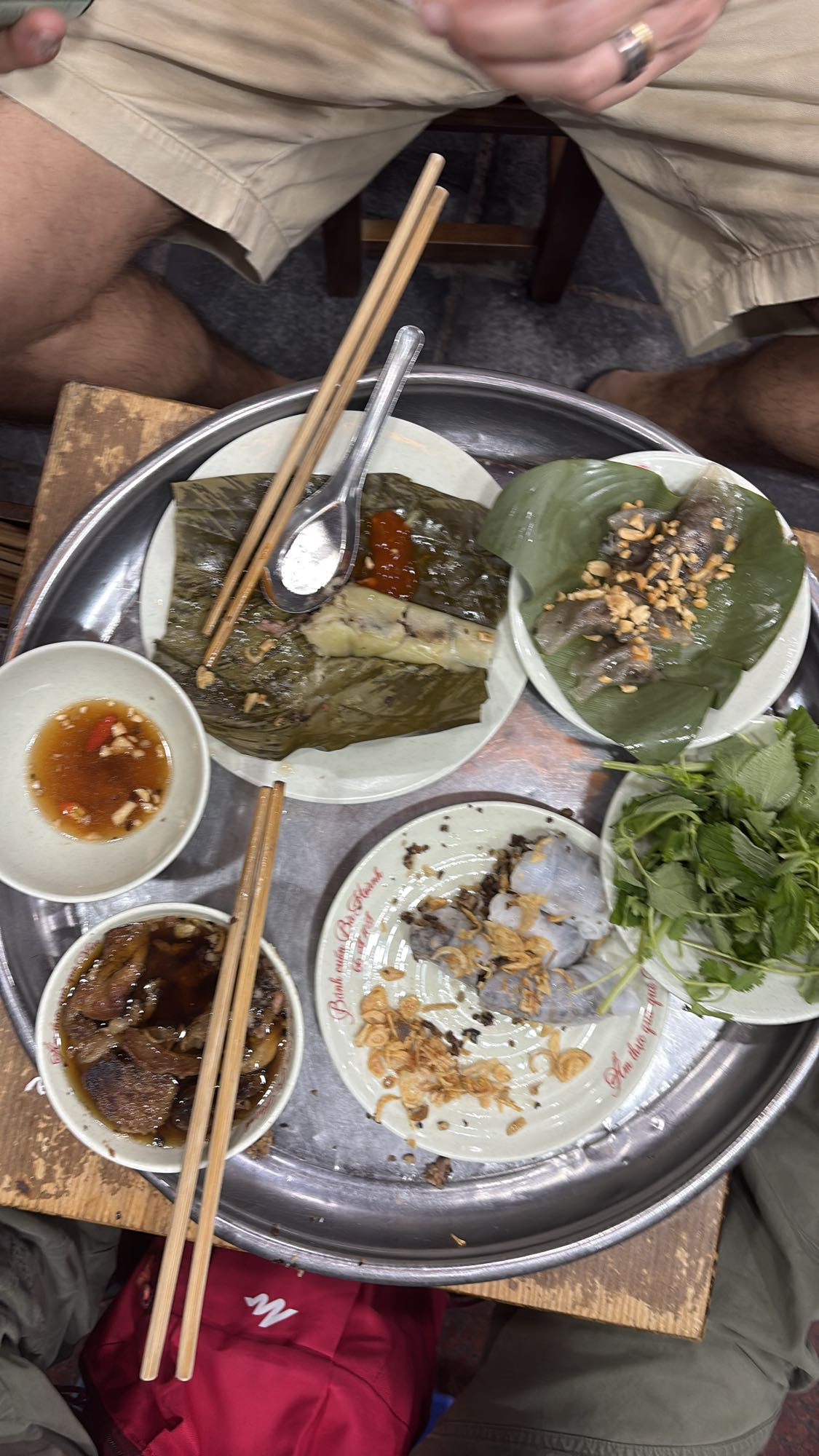 Vietnamese rice rolls platter