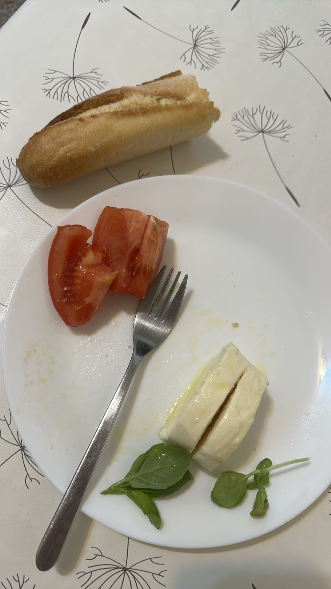 Cheese Tomato Bread Plate