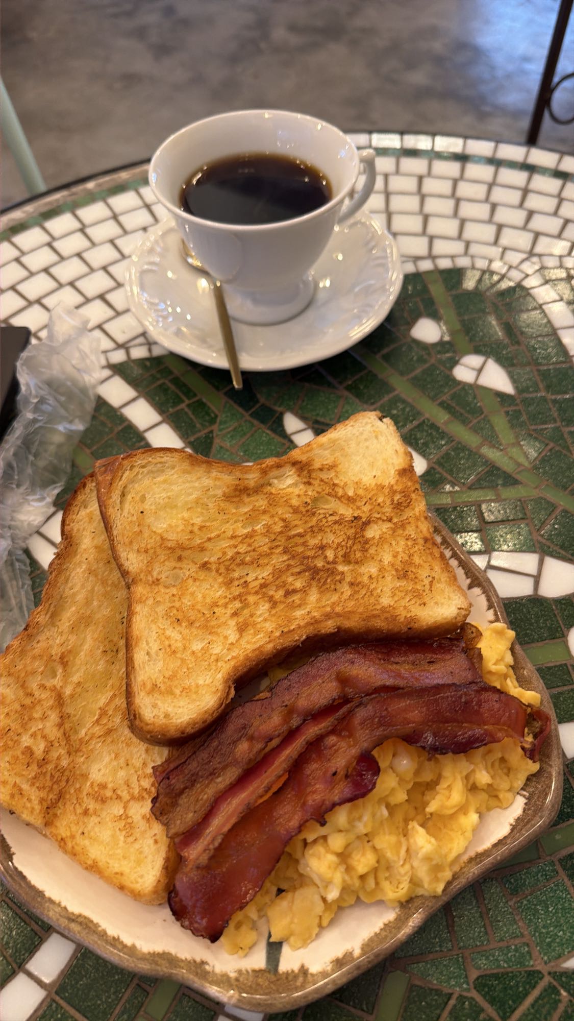 Café da manhã com bacon