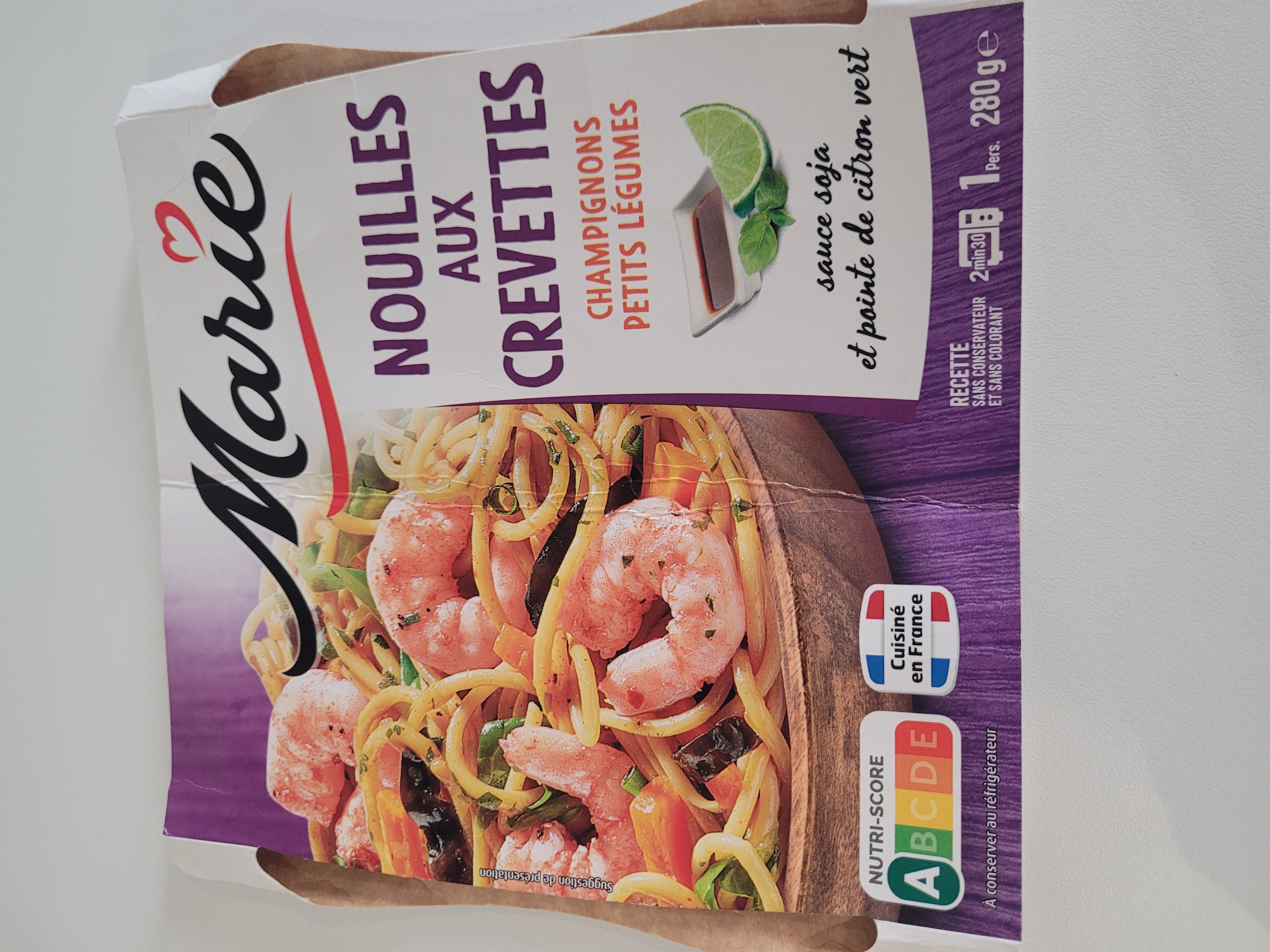 Nouilles aux crevettes