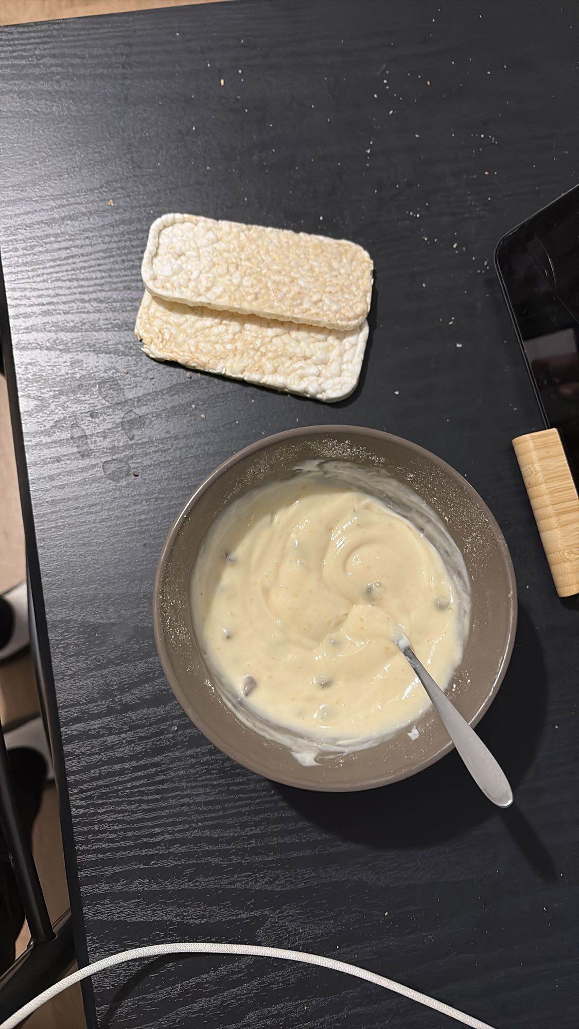 Yaourt et galettes riz