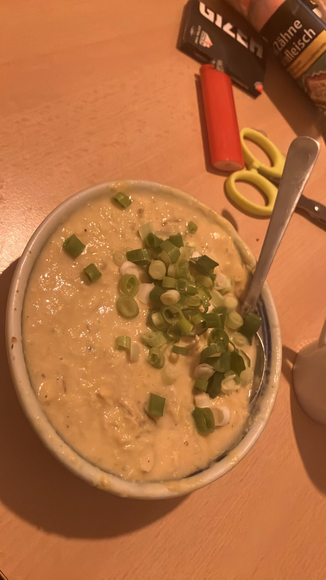 Sopa cremosa de frango