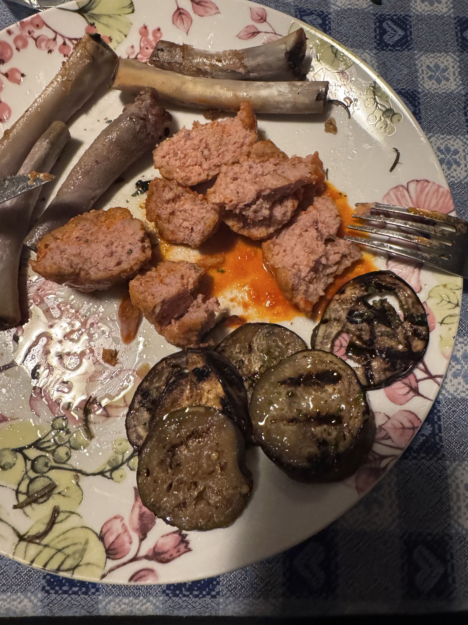 Izgara et ve patlıcan