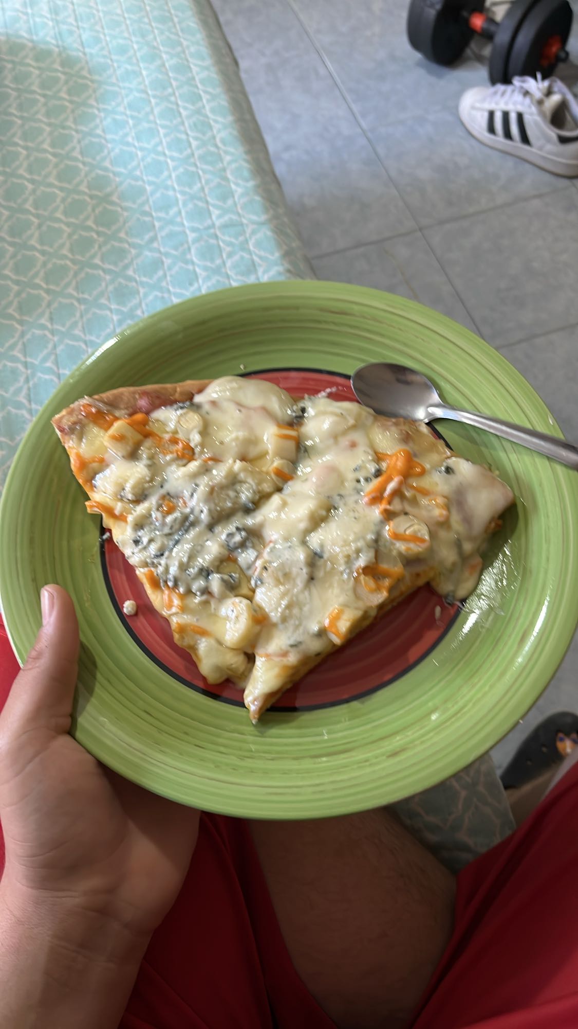 Pizza de queso doble con jamón