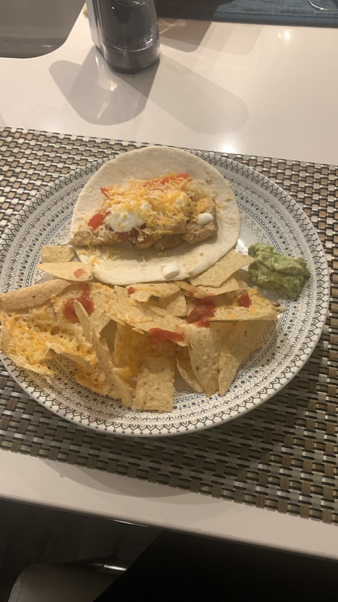 Taco et nachos