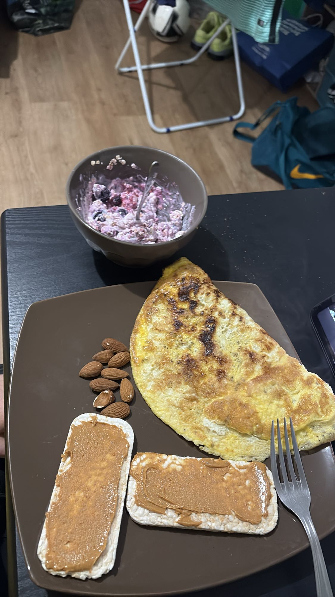 Omelette et collation