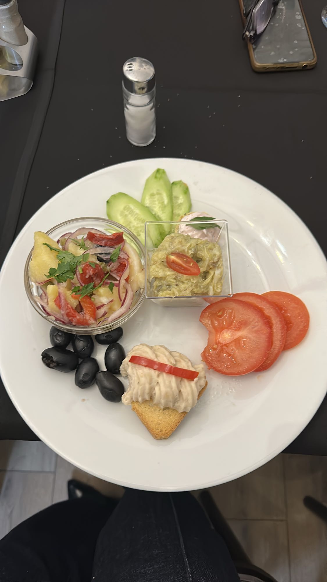 Mediterranean appetizer plate