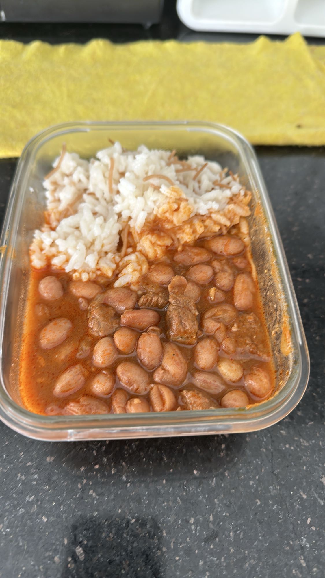 Rice with beans stew
