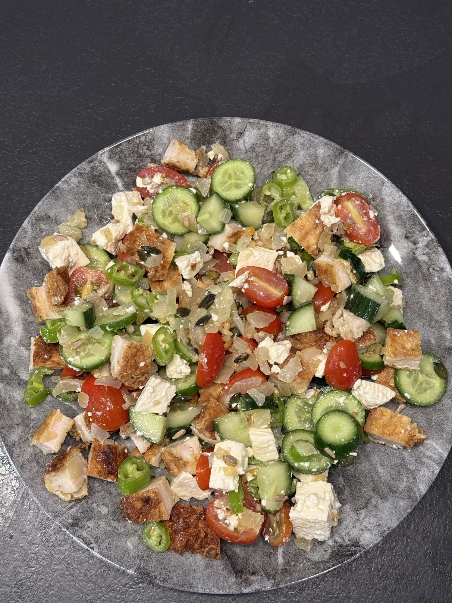 Salade poulet croquant