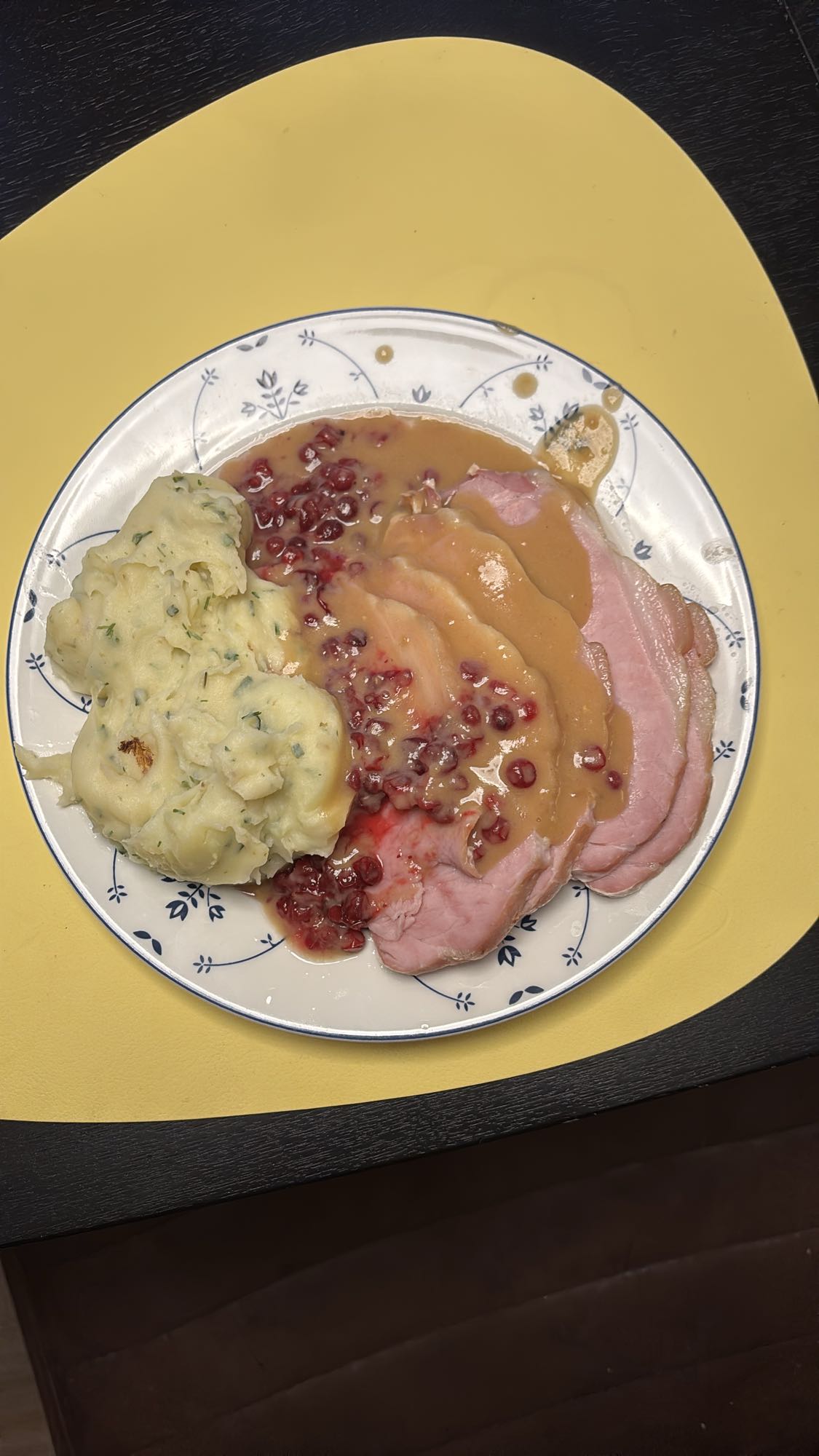 Skinke med potetmos