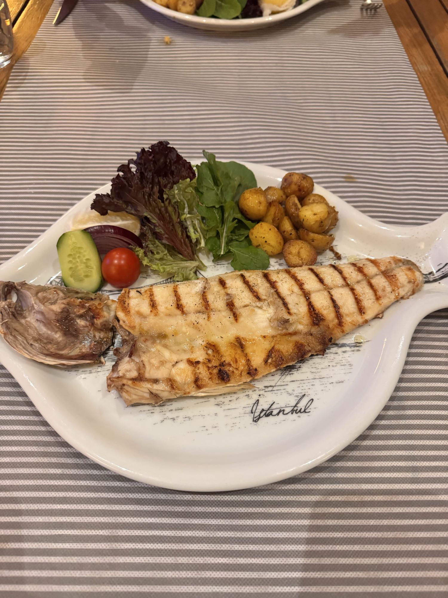 Жареная рыба с картофелем