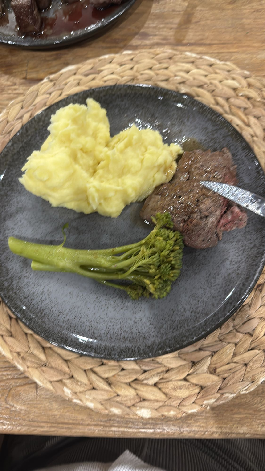 Steak mit Kartoffelpüree