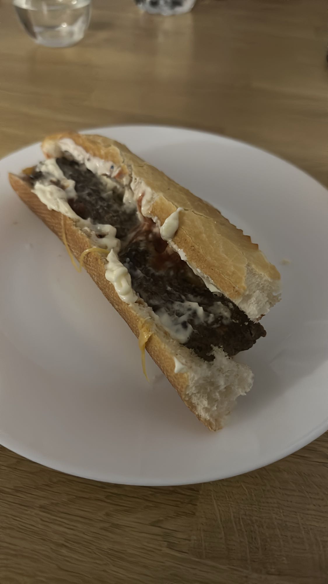 Sandwich steak baguette