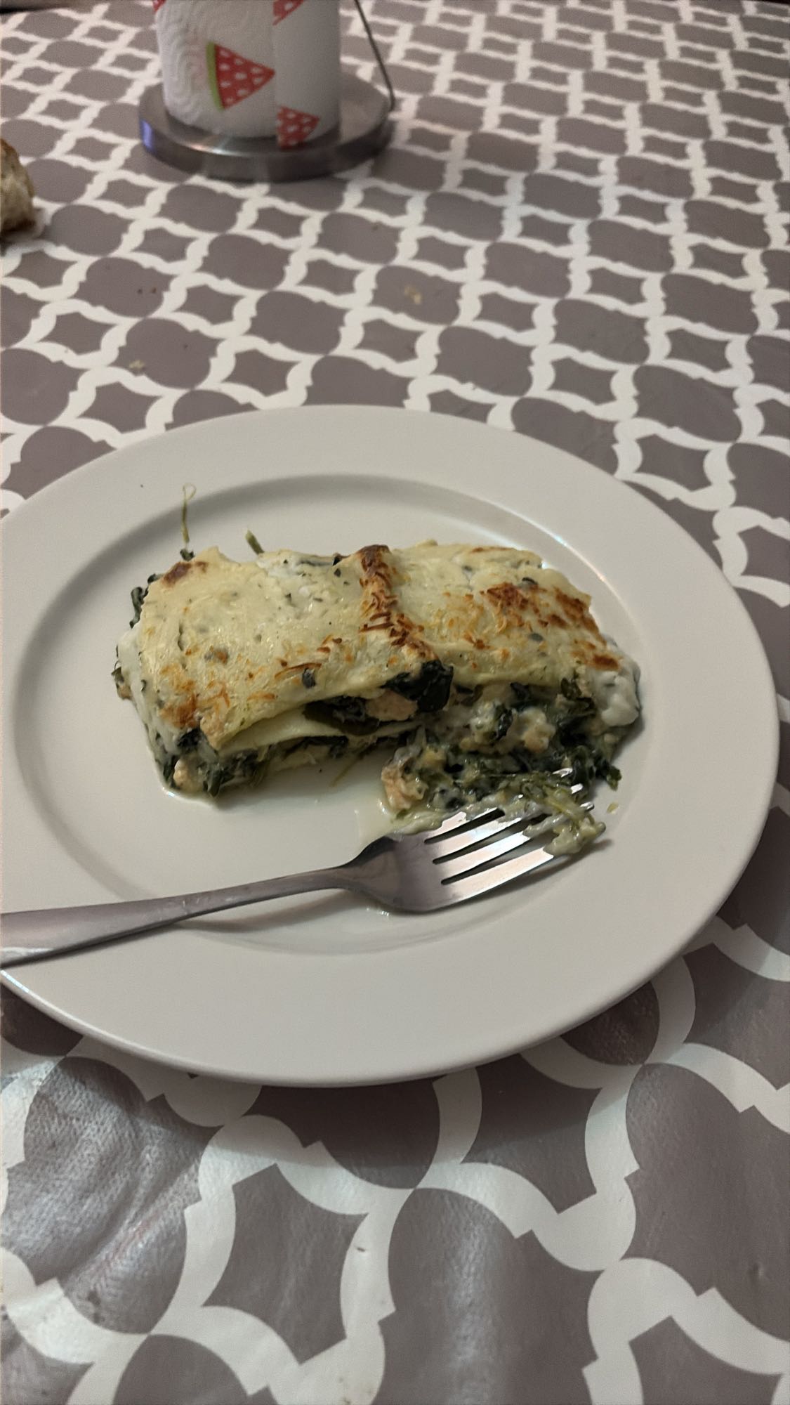 Lasagnes épinards poulet