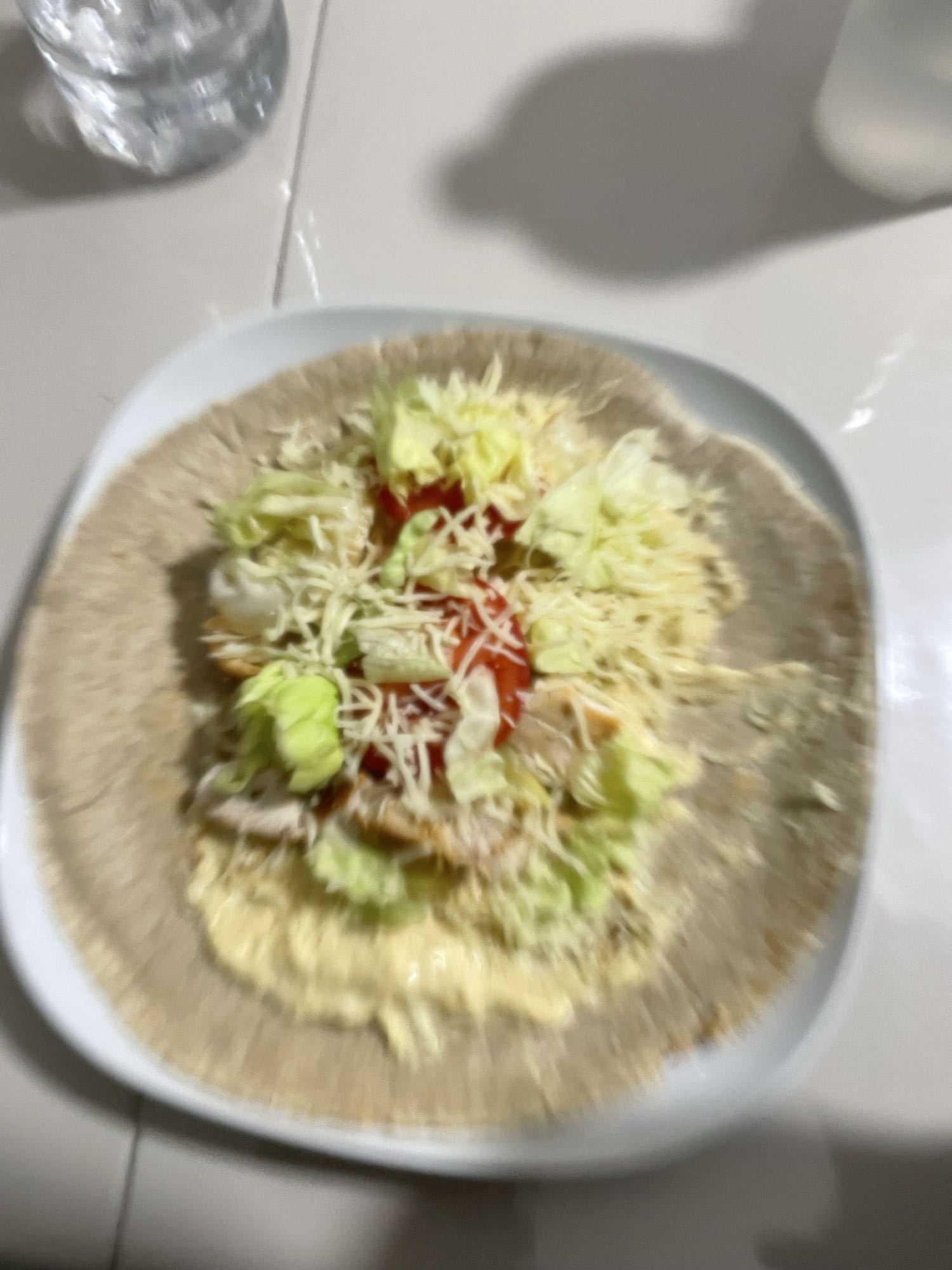 Wrap au poulet et légumes