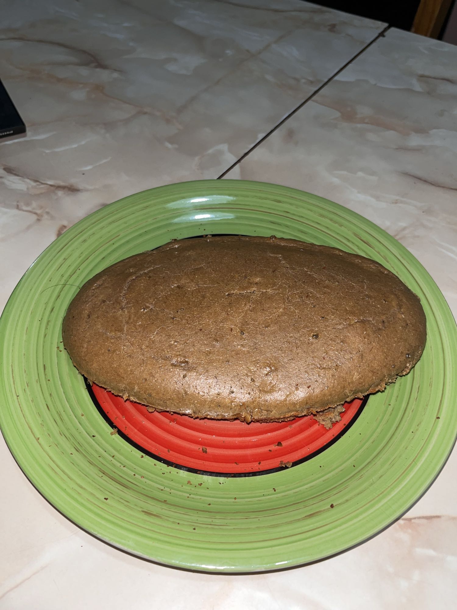 panque de chocolate con avena y banana